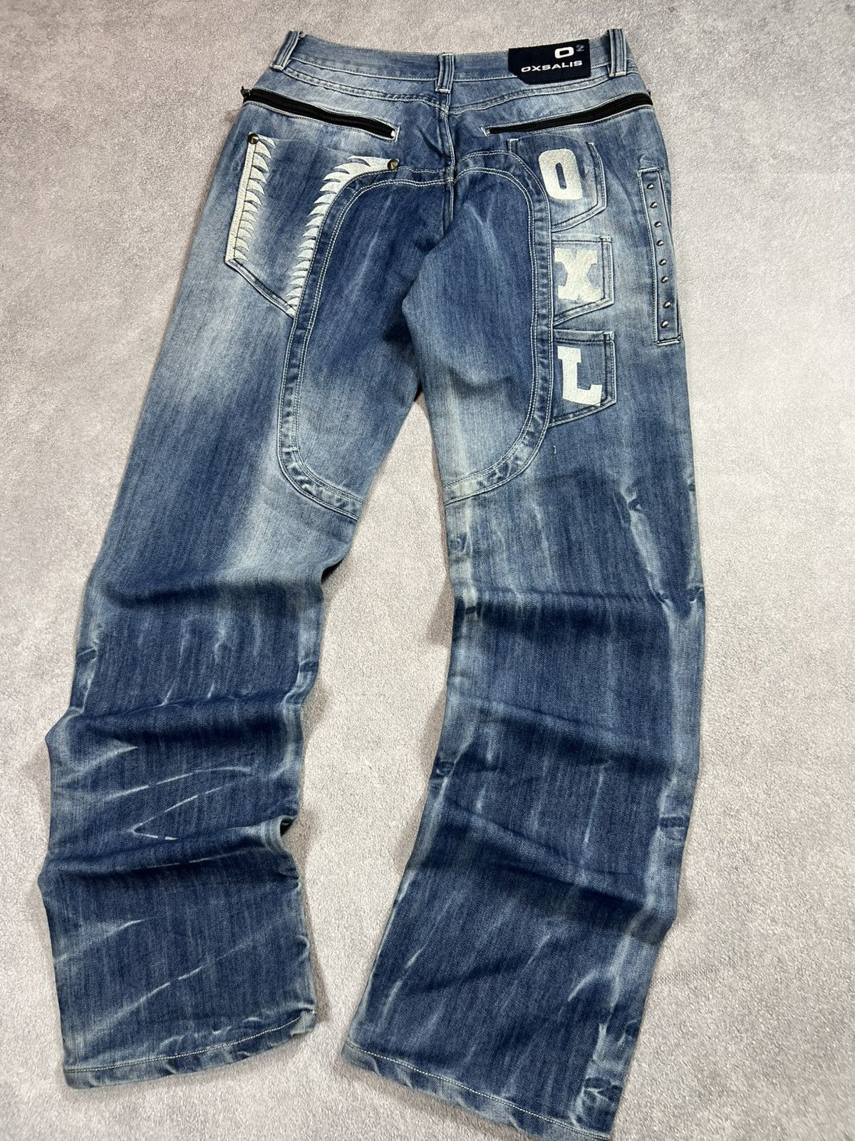 Japanese Brand VTG Sexy Rick Owens Style Diesel Japanese Washed Baggy Jeans Size US 31 - 3 Thumbnail