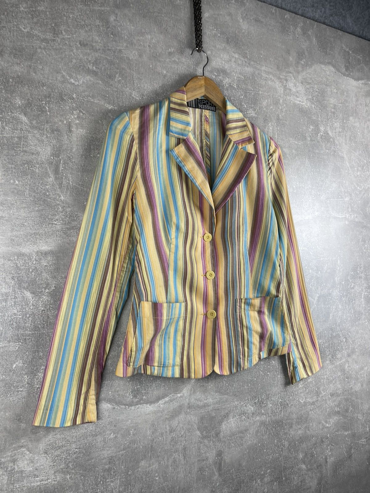 Missoni Sport Missoni Striped Blazer Women’s Cotton Vintage Swinger Size XS / US 0-2 / IT 36-38 - 3 Thumbnail