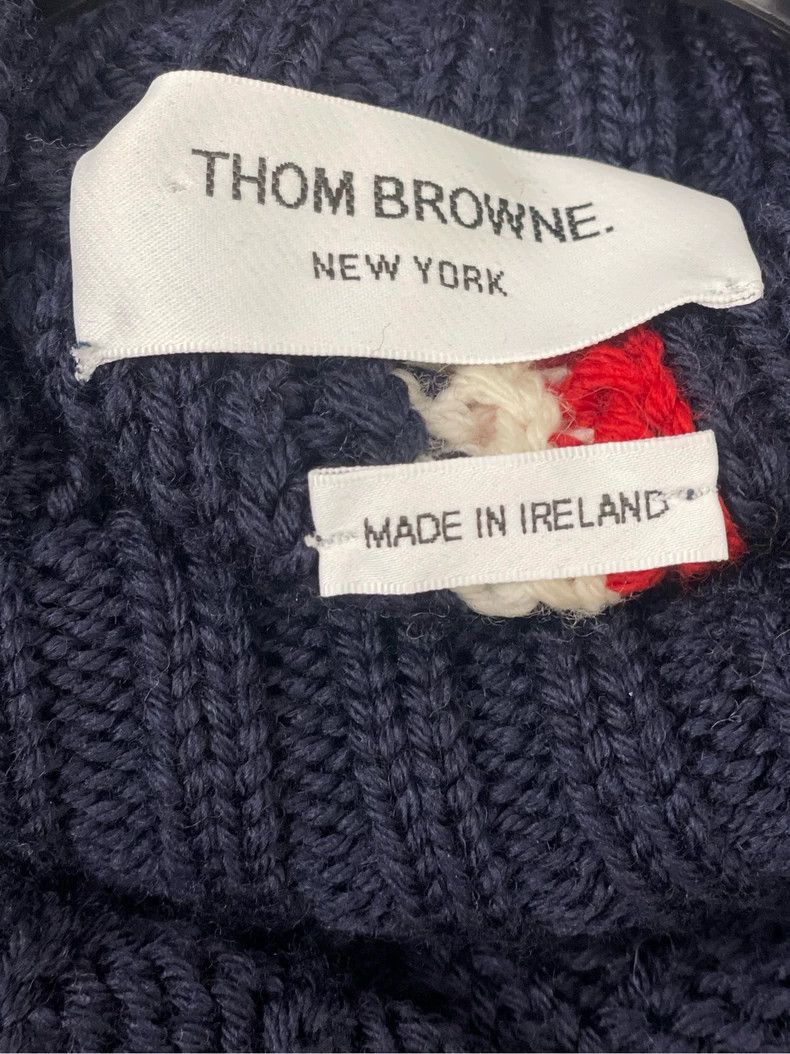 Thom Browne Thom browne Dark blue turtleneck lapel back color stripe ro Size US XS / EU 42 / 0 - 6 Thumbnail