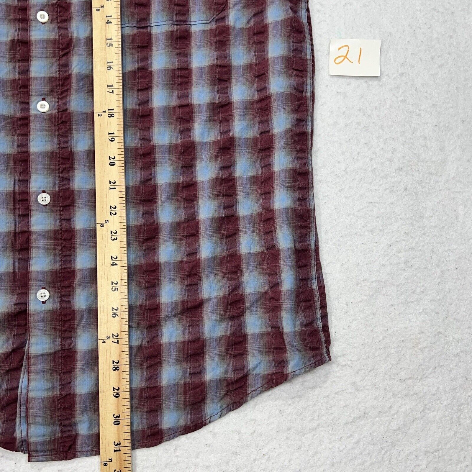 Other Arnold Palmer Button Down Maroon Short Sleeve Pocket Shirt Size US M / EU 48-50 / 2 - 9 Thumbnail