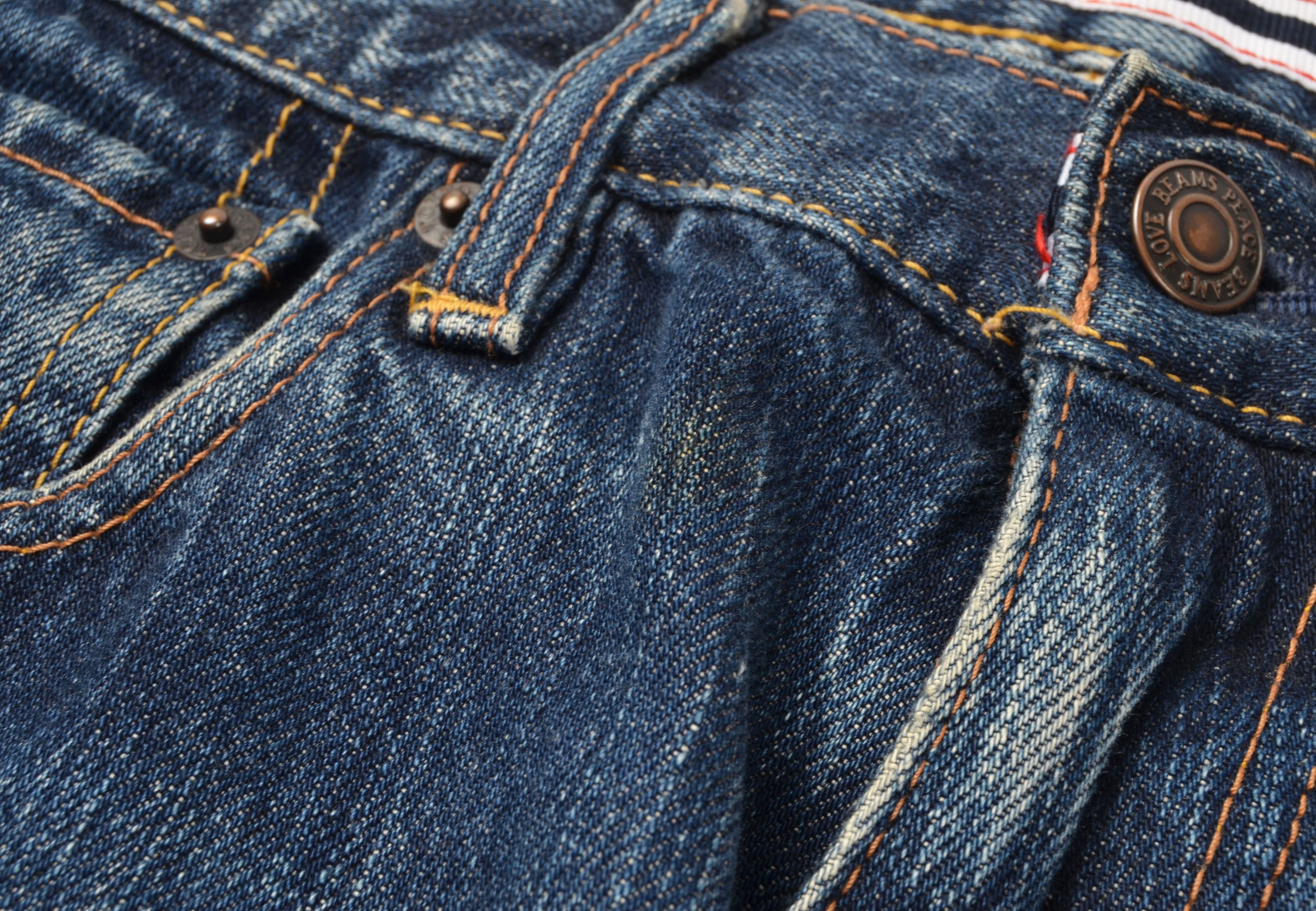 Beams Plus × Japanese Brand × Vintage Vintage Beams Heart Faded Blue Straight Denim Jeans Size US 32 / EU 48 - 5 Thumbnail
