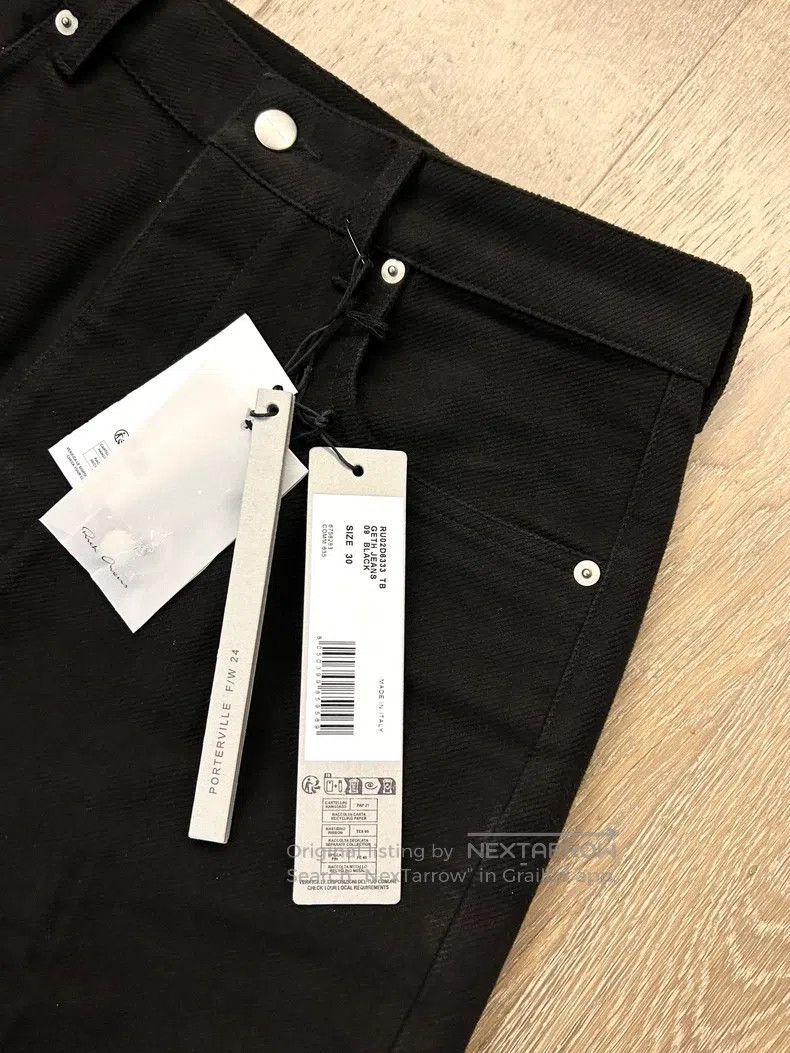 Rick Owens RICK OWENS Mainline Black Straight Leg Wide Trousers - Lon Size US 30 / EU 46 - 3 Thumbnail