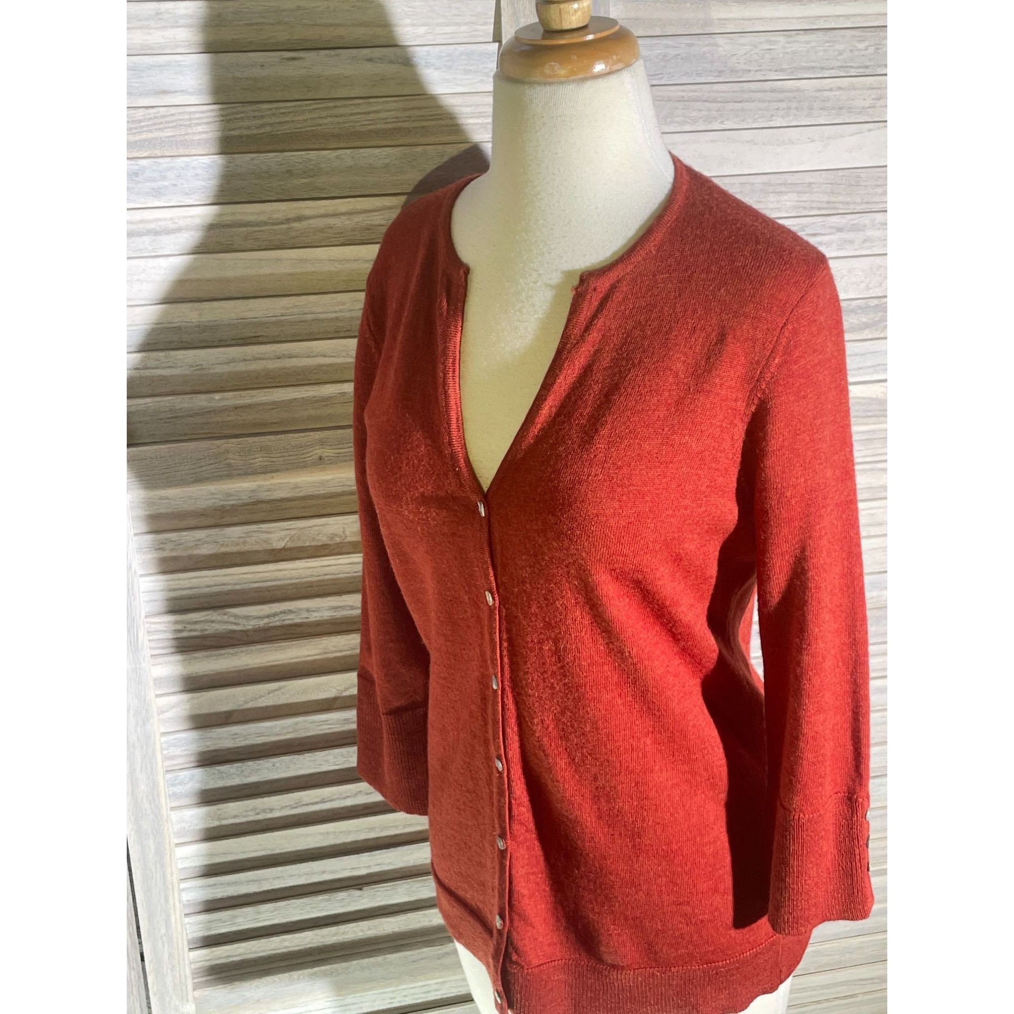 Other Carole Little Med Merino Wool Cardigan Size M / US 6-8 / IT 42-44 - 6 Thumbnail