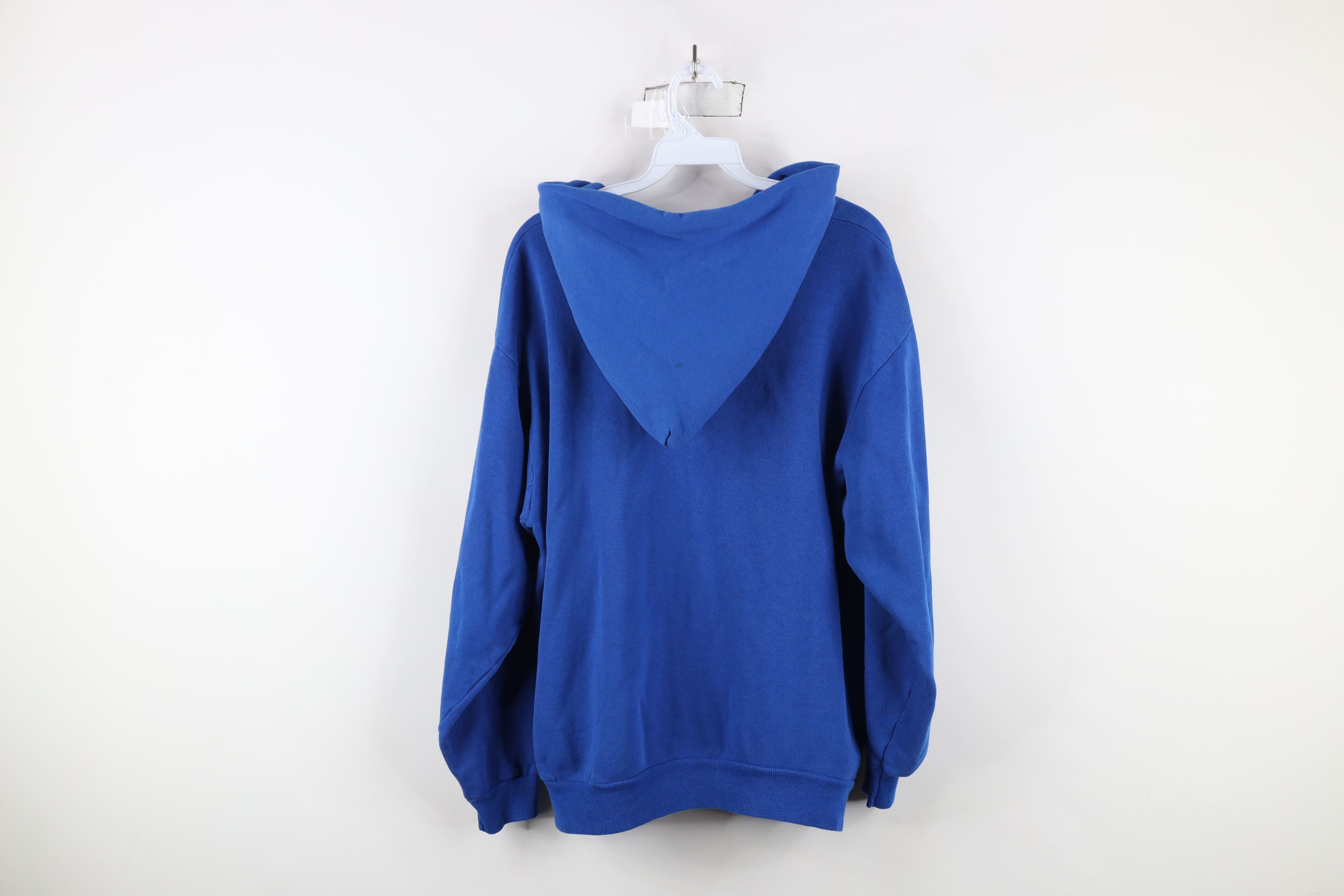 Hanes × Vintage Vintage 80s 90s Hanes Streetwear Full Zip Hoodie Royal USA Size US L / EU 52-54 / 3 - 10 Thumbnail
