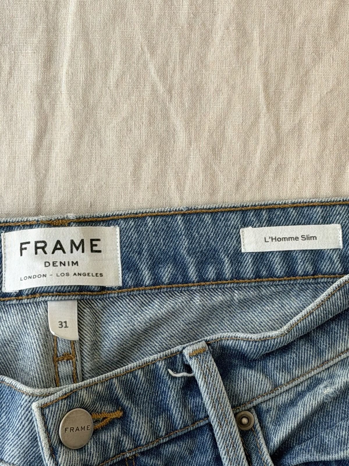 Frame Frame L‘Homme Slim Blue Jeans - Size 31 Size US 31 - 3 Thumbnail