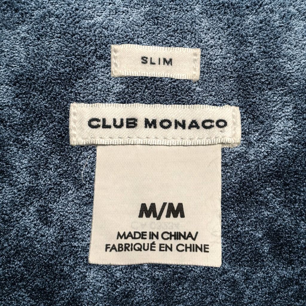 Club Monaco Shirt Mens Medium Striped Cotton Button Down Pocket in Blue, Men's