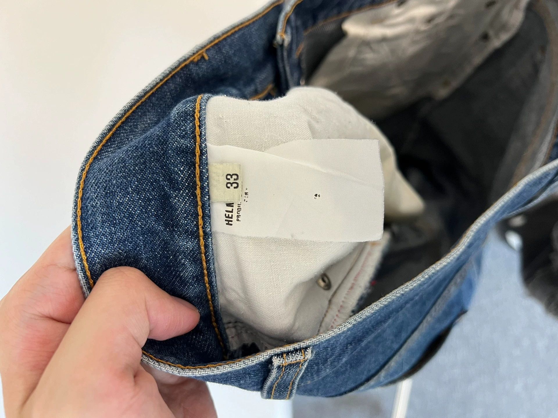 Helmut Lang Helmut Lang 98aw Blue Denim Distressed Oversized Jeans 33 Size US 33 - 7 Thumbnail