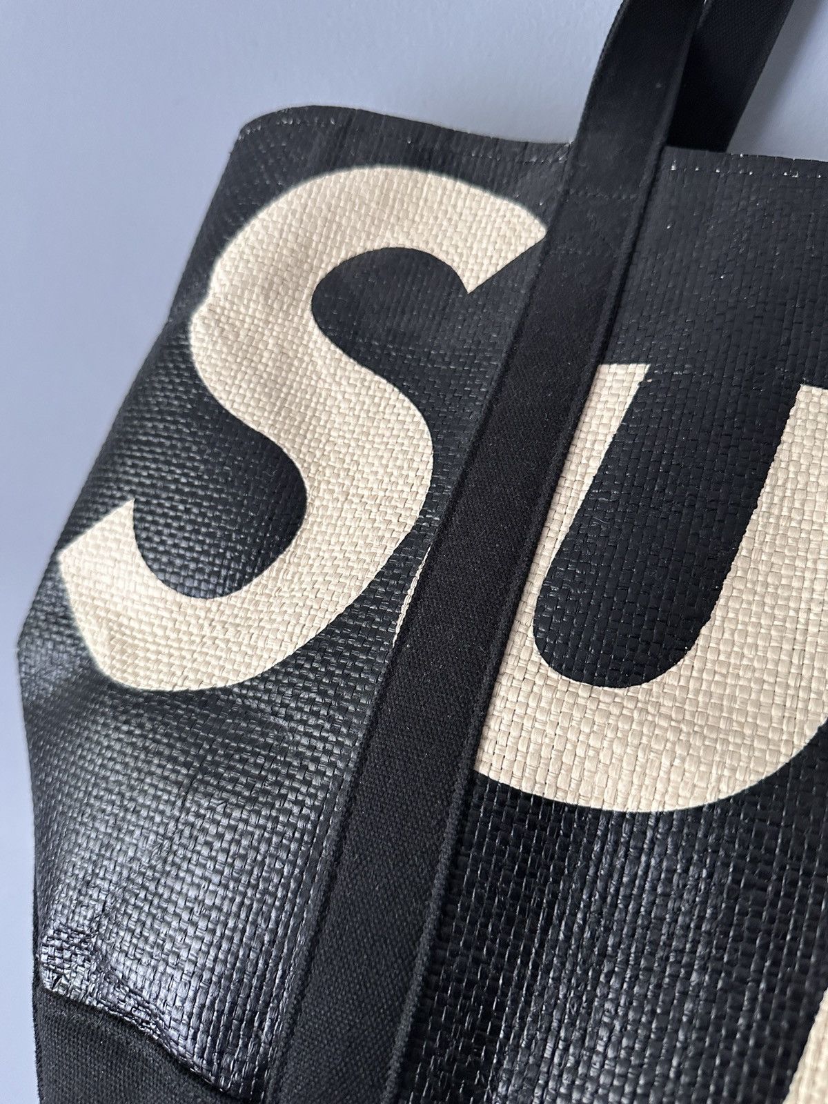 Supreme Raffia Tote Black シュプリーム Supreme Raffia Tote 黒①（Supreme Raffia Tote Bag 黒 バッグ）