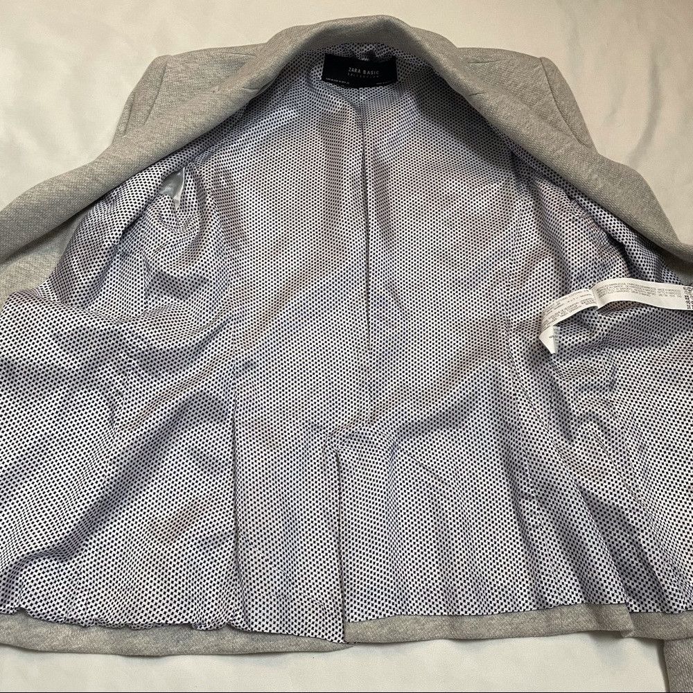 Zara New Zara Grey Cotton Jersey Jacket Size M Size M / US 6-8 / IT 42-44 - 4 Thumbnail