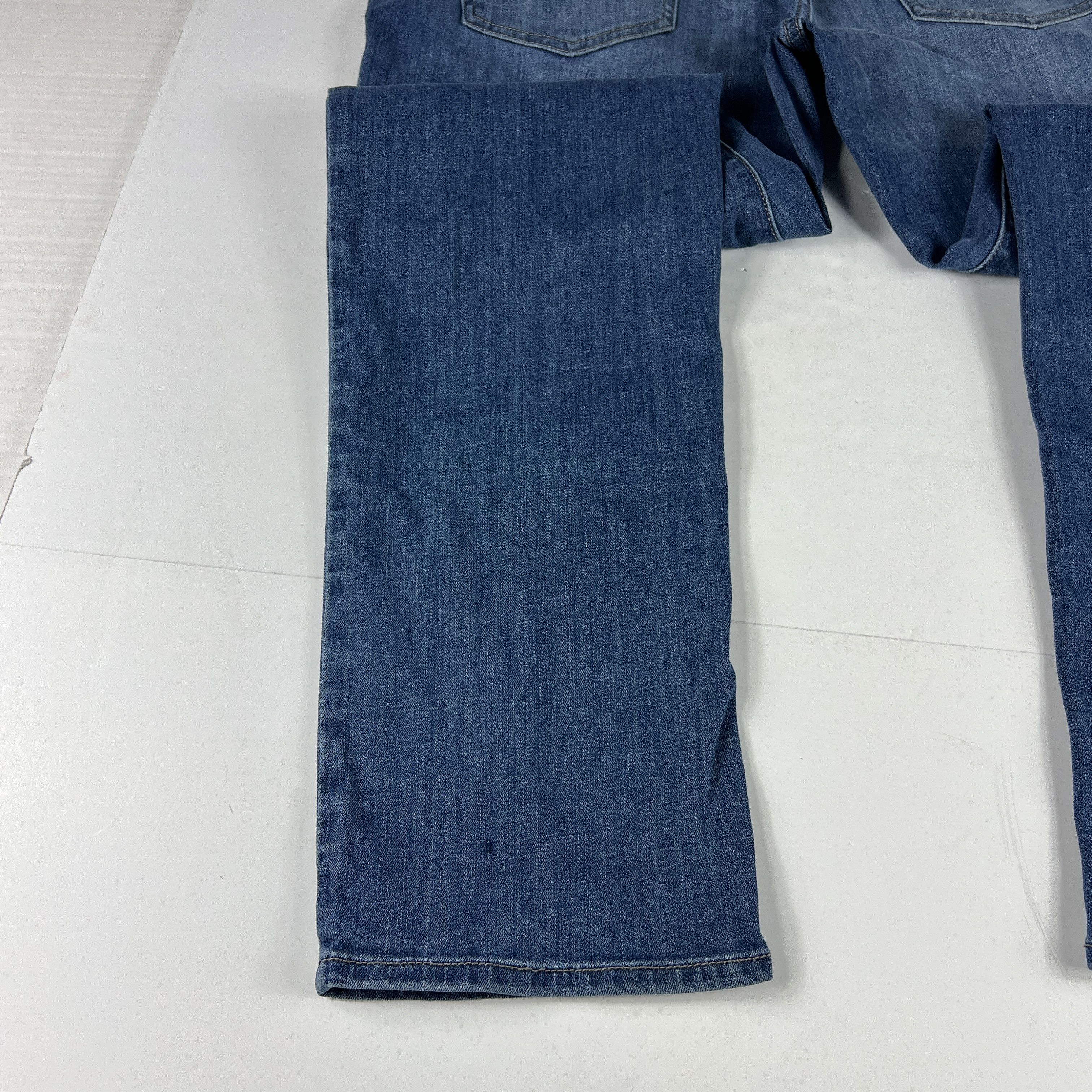 Hudson Hudson Jeans Blake Slim Straight Blue Stretch Denim Size US 35 - 17 Thumbnail