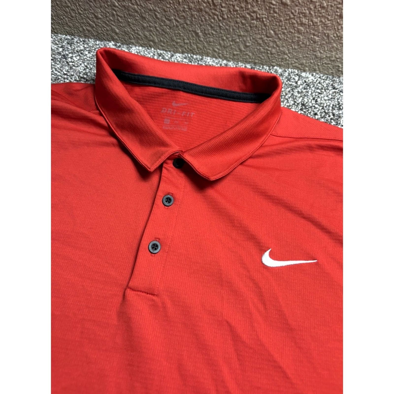 Nike Nike Polo Shirt Mens 3XL Red Dri-FIT Solid Golf Casual Top Size US XXL / EU 58 / 5 - 2 Thumbnail