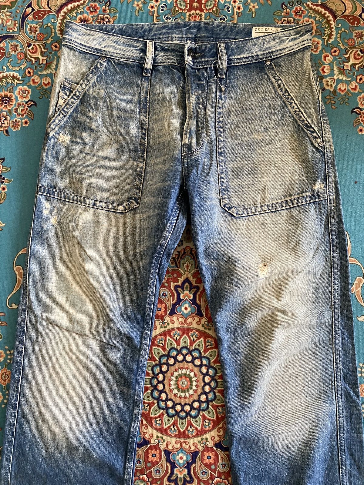 Diesel × Japanese Brand Diesel Loiku Fatigue Distressed Denim Size US 33 - 4 Thumbnail