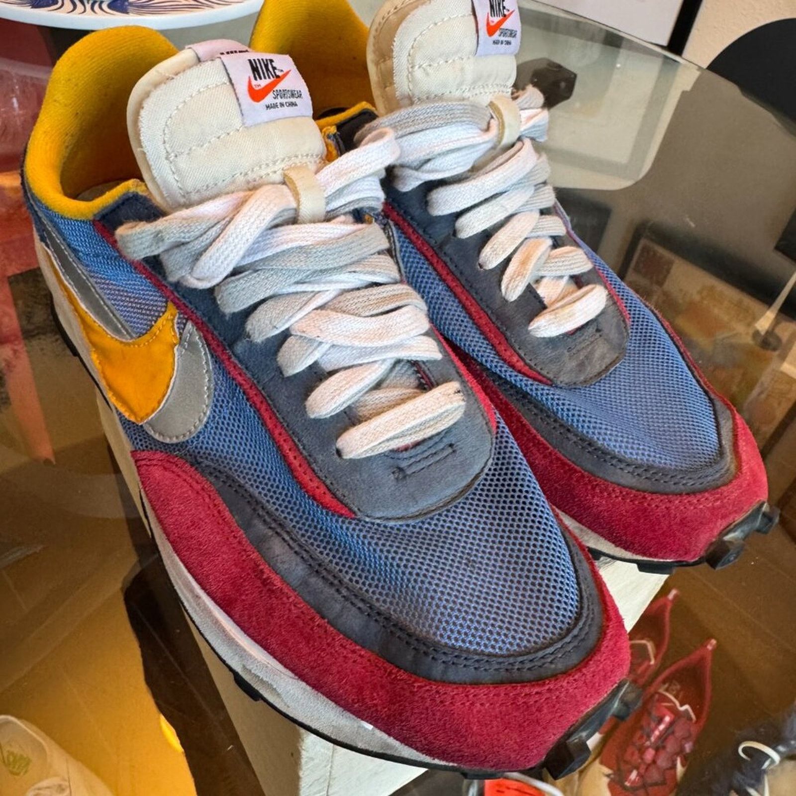 Nike Nike Sacai LDWaffle Varsity Blue Varsity Red, Men’s 10.5 Size US 10.5 / EU 43-44 - 6 Thumbnail