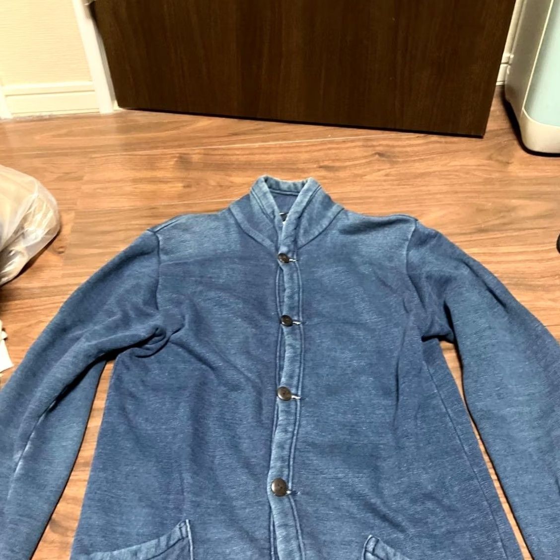 Vintage VINTAGE 45rpm Indigo Cotton Jersey Coverall Jacket Shirt Mens Size 1 Blue Used Japan 45rpm Workwear Size US XS / EU 42 / 0 - 3 Thumbnail