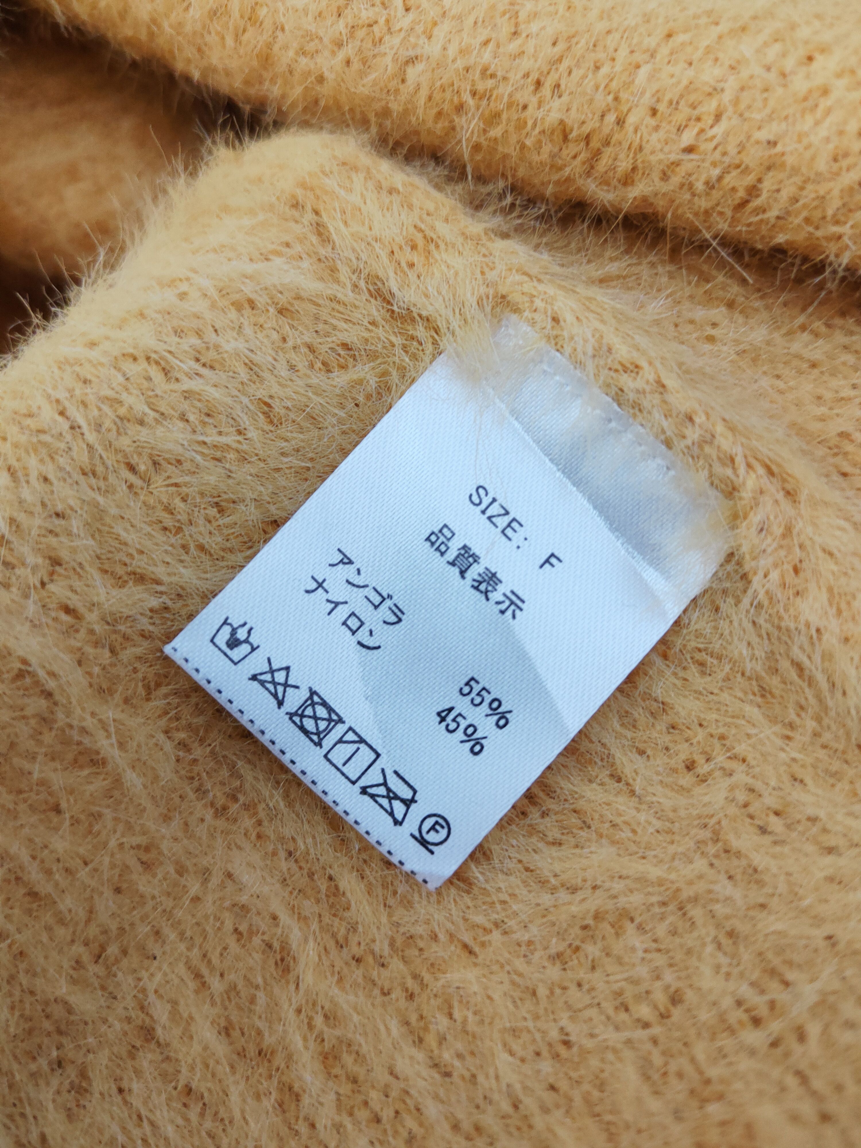 Japanese Brand × Vintage Japanese Brand Yellow Shag Shaggy Fur Mohair Knitwear #W728 Size M / US 6-8 / IT 42-44 - 11 Thumbnail