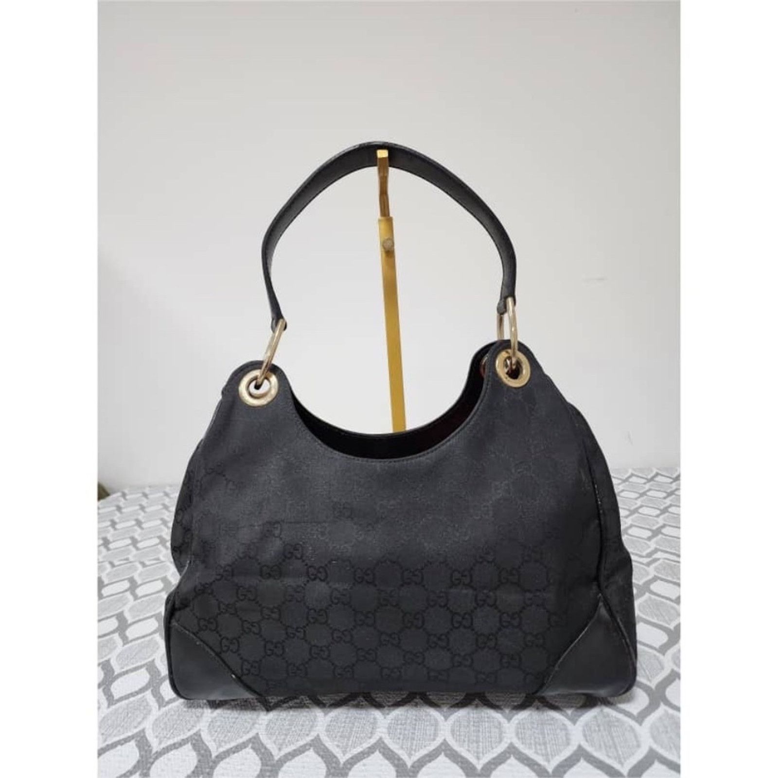Gucci Authentic Gucci GG Canvas Leather 2way Shoulder Bag Black Size ONE SIZE - 4 Thumbnail