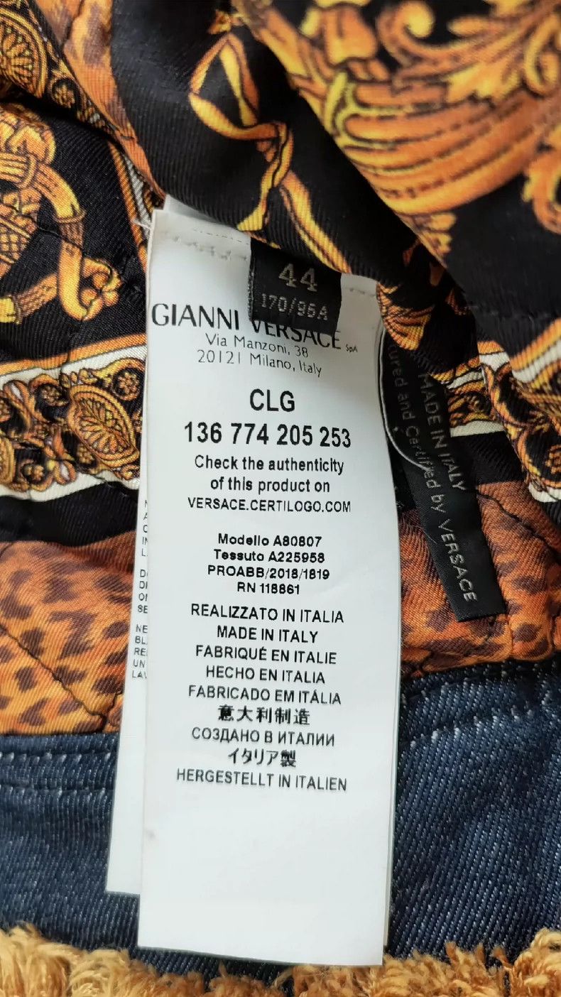 Versace Versace Leopard print baroque print denim jacket Size US S / EU 44-46 / 1 - 9 Thumbnail