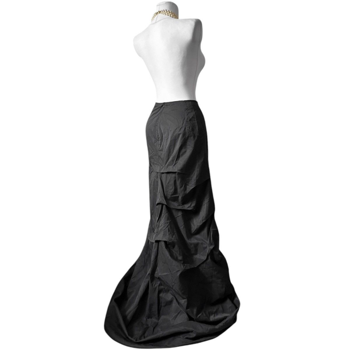 Vintage Avant Garde maxi draped nylon skirt Size 25" / US 0 / IT 36 - 2 Thumbnail