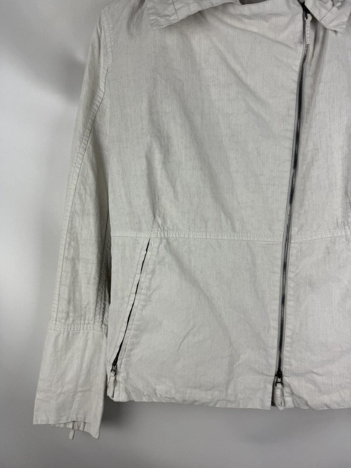 Annette Gortz Annette Gortz Avant-Garde Cotton Linen Biker Full Zip Jacket Size S / US 4 / IT 40 - 4 Thumbnail