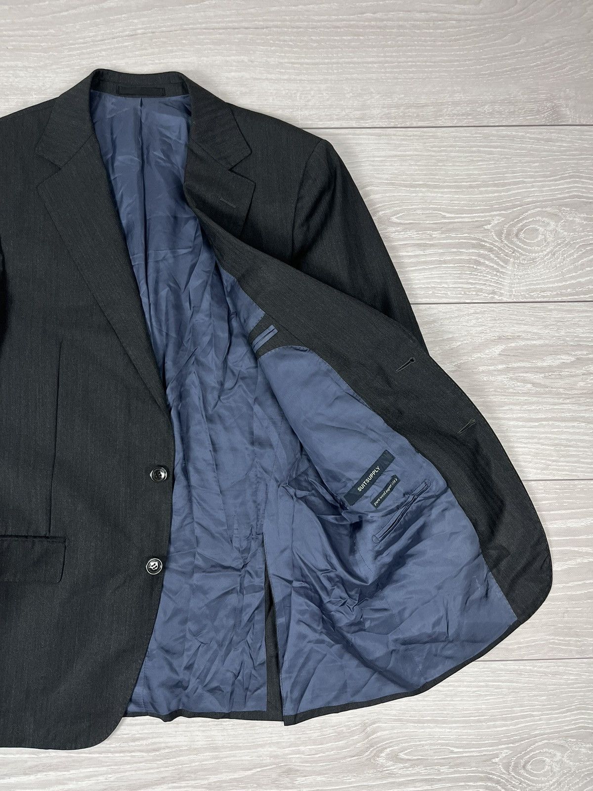 Suitsupply Suitsupply Grey Wool Two Buttons Blazer Jacket Size 44R - 7 Thumbnail