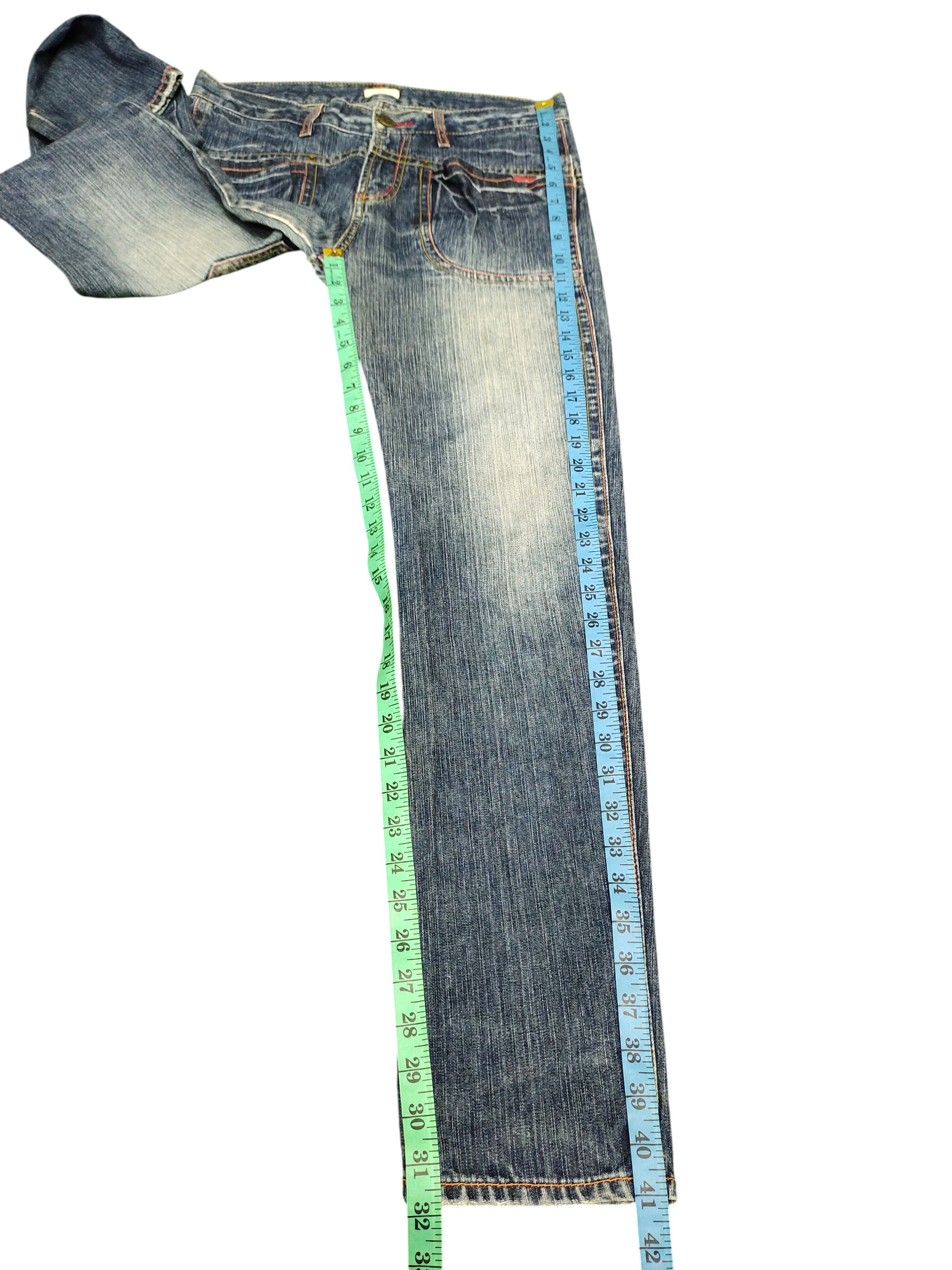 Hysteric Glamour Japanese Brand Tip Top Back Pocket Clawmark Faded Jeans Size US 31 - 15 Thumbnail