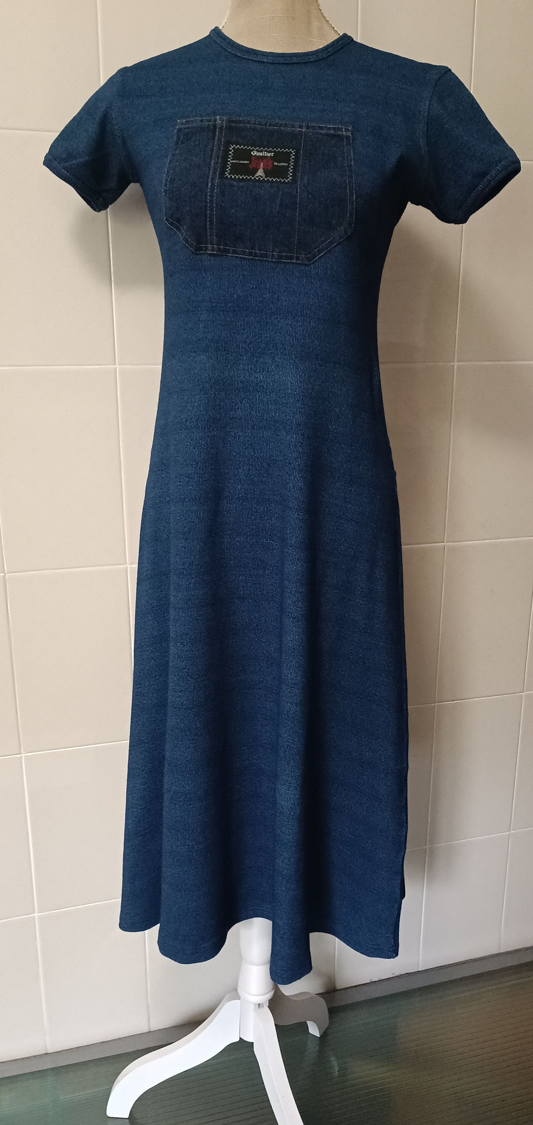 Jean Paul Gaultier 90's - Gaultier Jeans Denim pockets - maxi dress Size M / US 6-8 / IT 42-44 - 1 Thumbnail