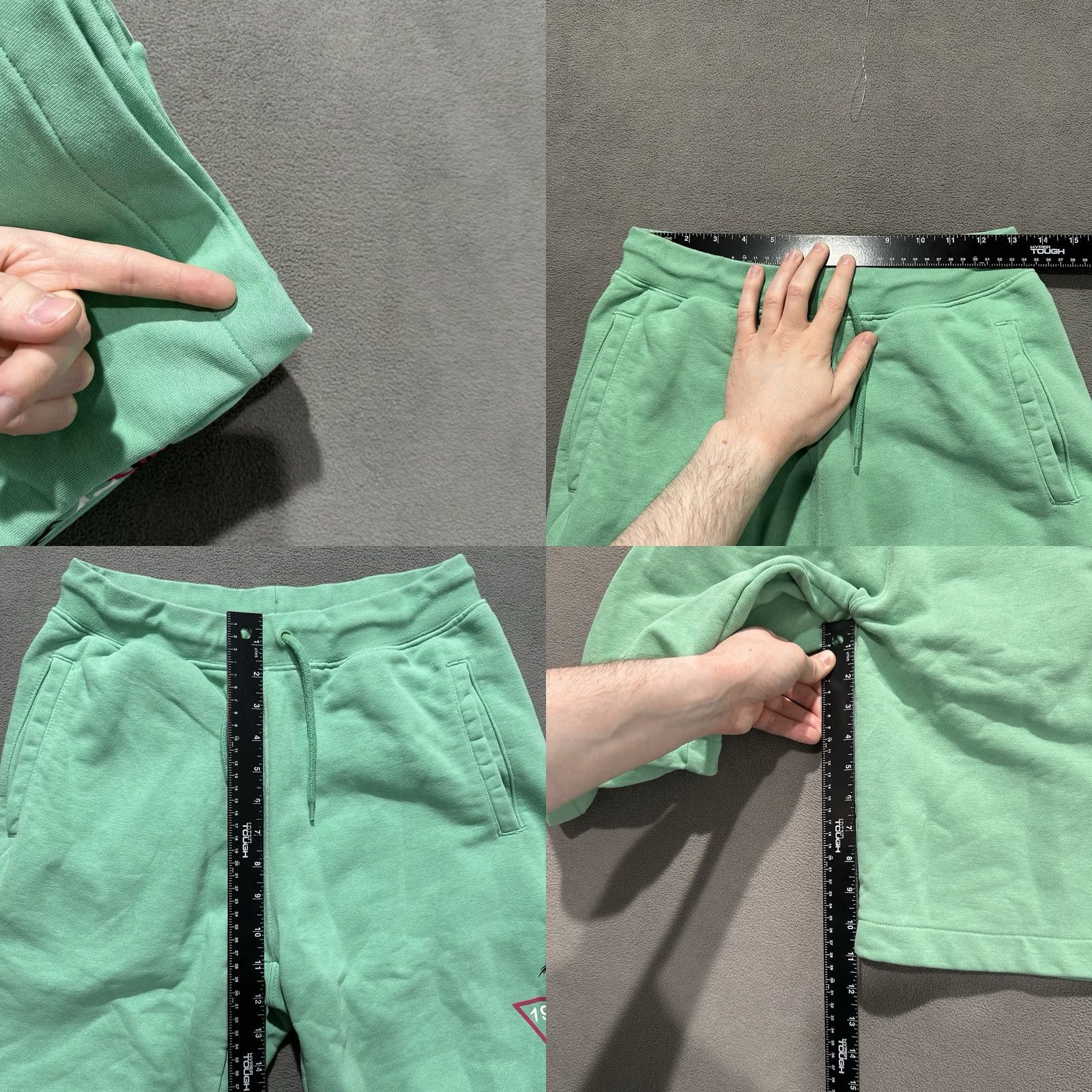 Kappa Kappa Authentic Falmouth Shorts Mens Small Light Green French Terry Sweatshorts Size US 29 - 8 Thumbnail
