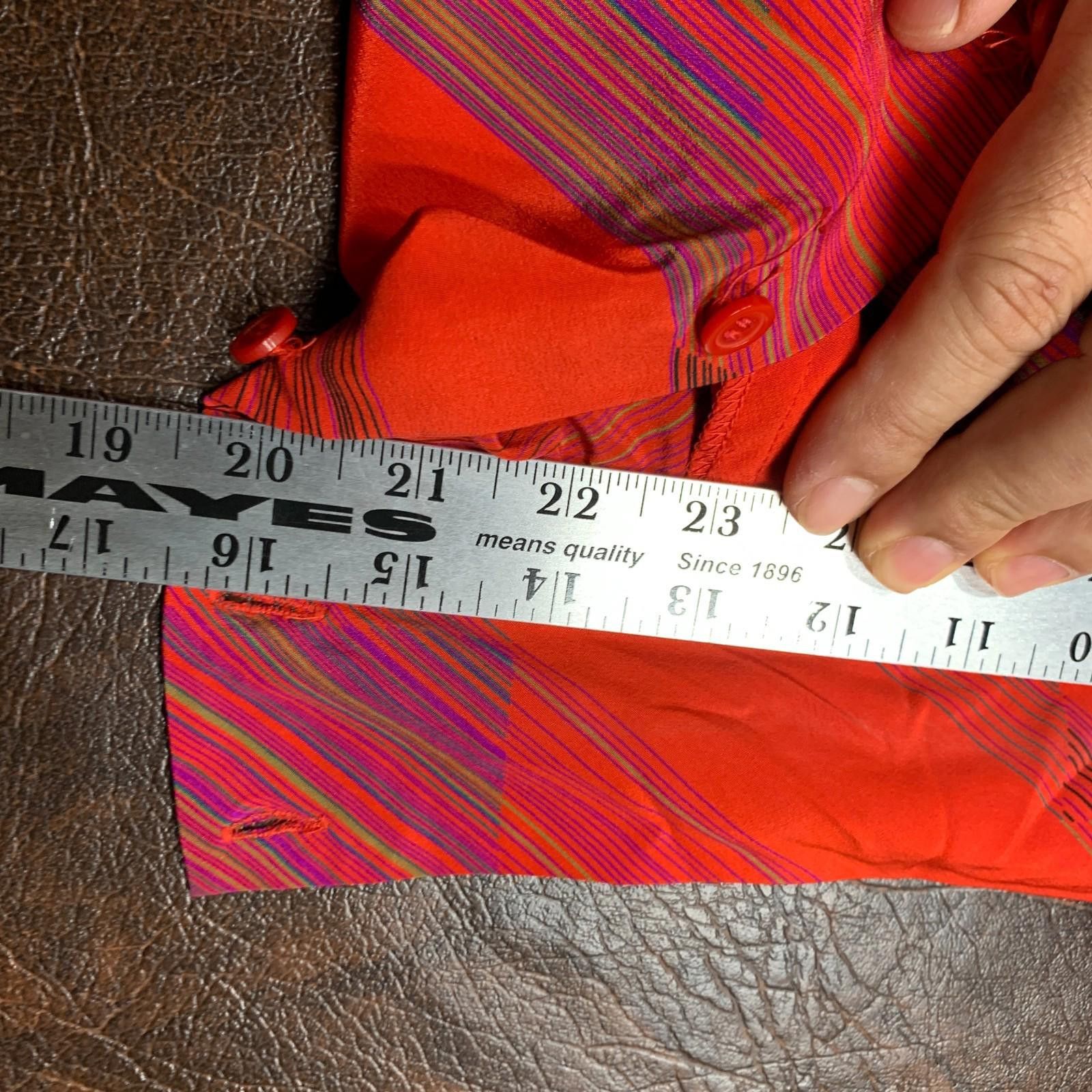 The Unbranded Brand Vintage 80s China Collar High Cuff Abstract Silk Shirt (316) Size US S / EU 44-46 / 1 - 9 Thumbnail