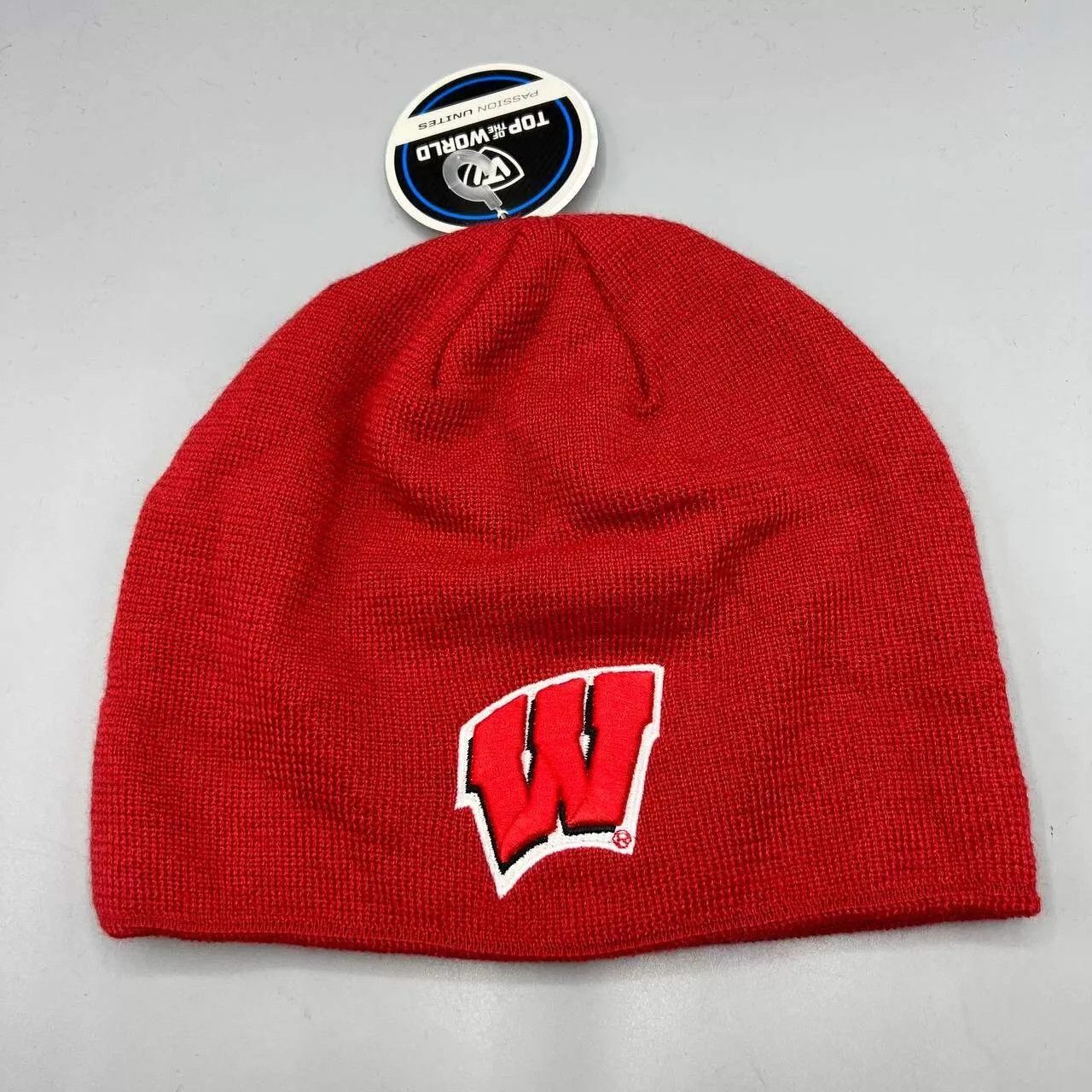 Top Of The World Wisconsin Badgers Hat Men Top of the World Beanie Cap New Size ONE SIZE - 1 Thumbnail