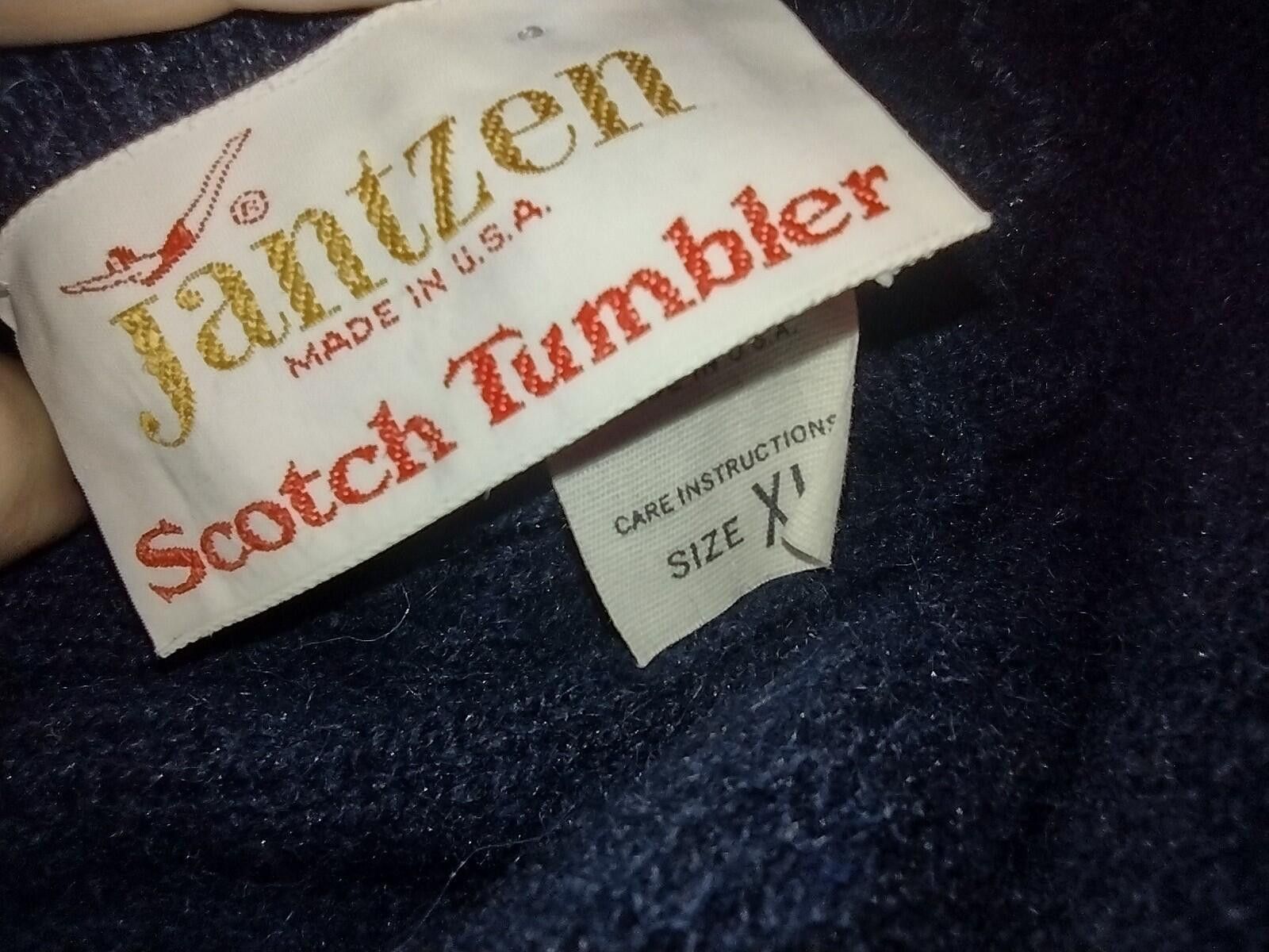 Jantzen 80s Jantzen Wool Sweater XL USA Navy Knit Scotch Tumbler Size US XL / EU 56 / 4 - 4 Thumbnail