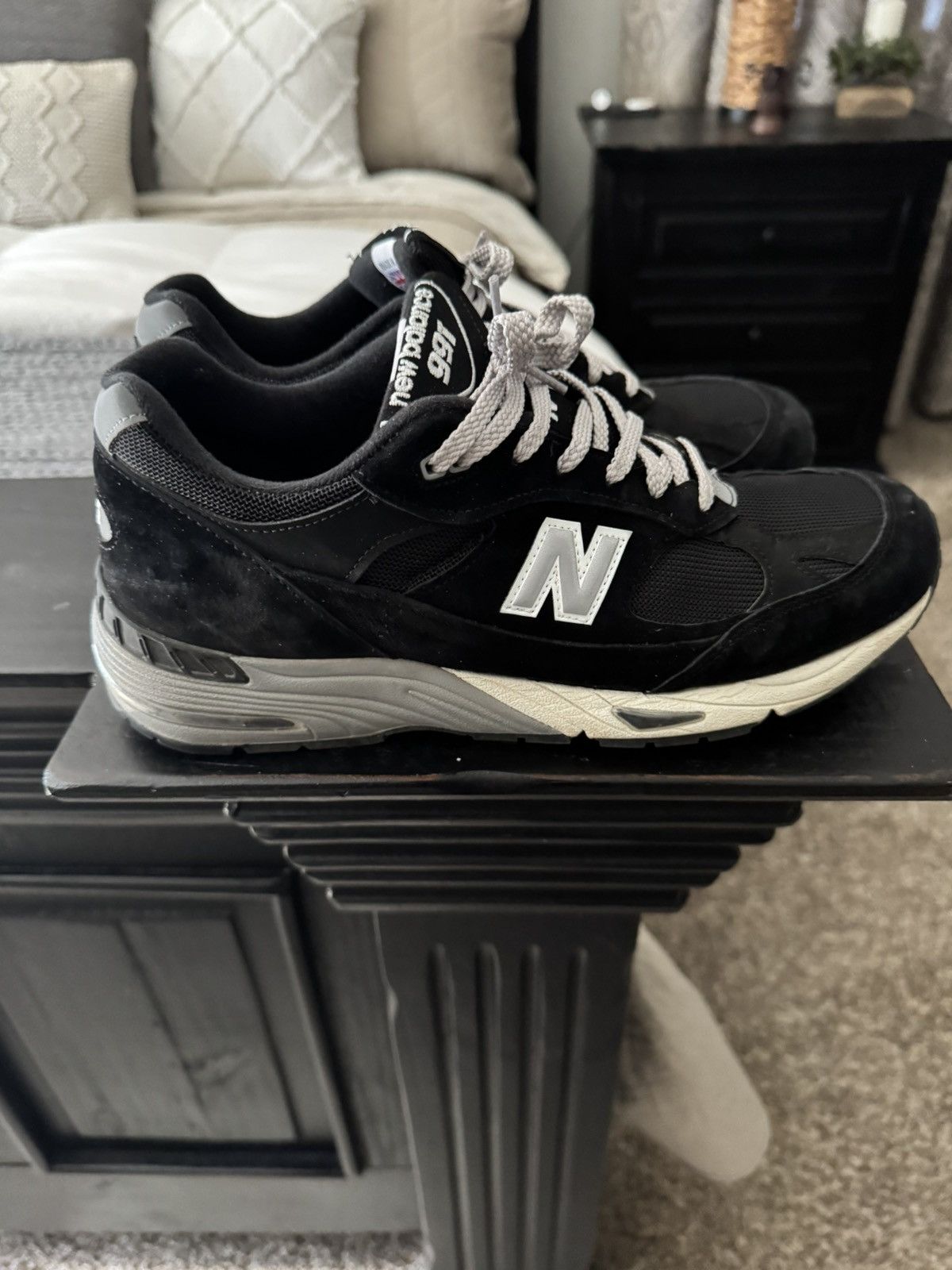 New Balance MADE in UK 991v1 Shoes black and silver Size US 11 / EU 44 - 4 Thumbnail