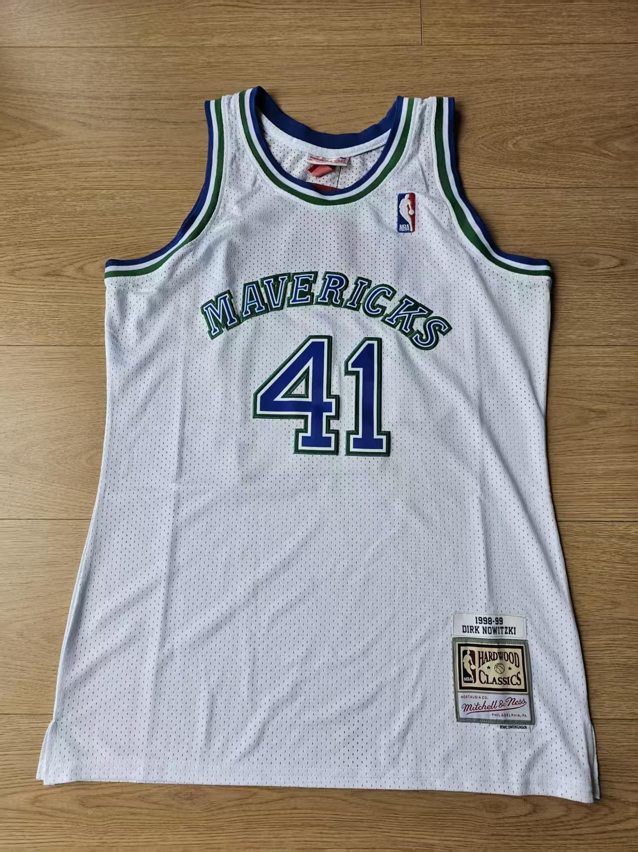 NBA 1998 99 Dallas Mavericks #41 Dirk Nowitzki Jersey Size US XL / EU 56 / 4 - 1 Thumbnail