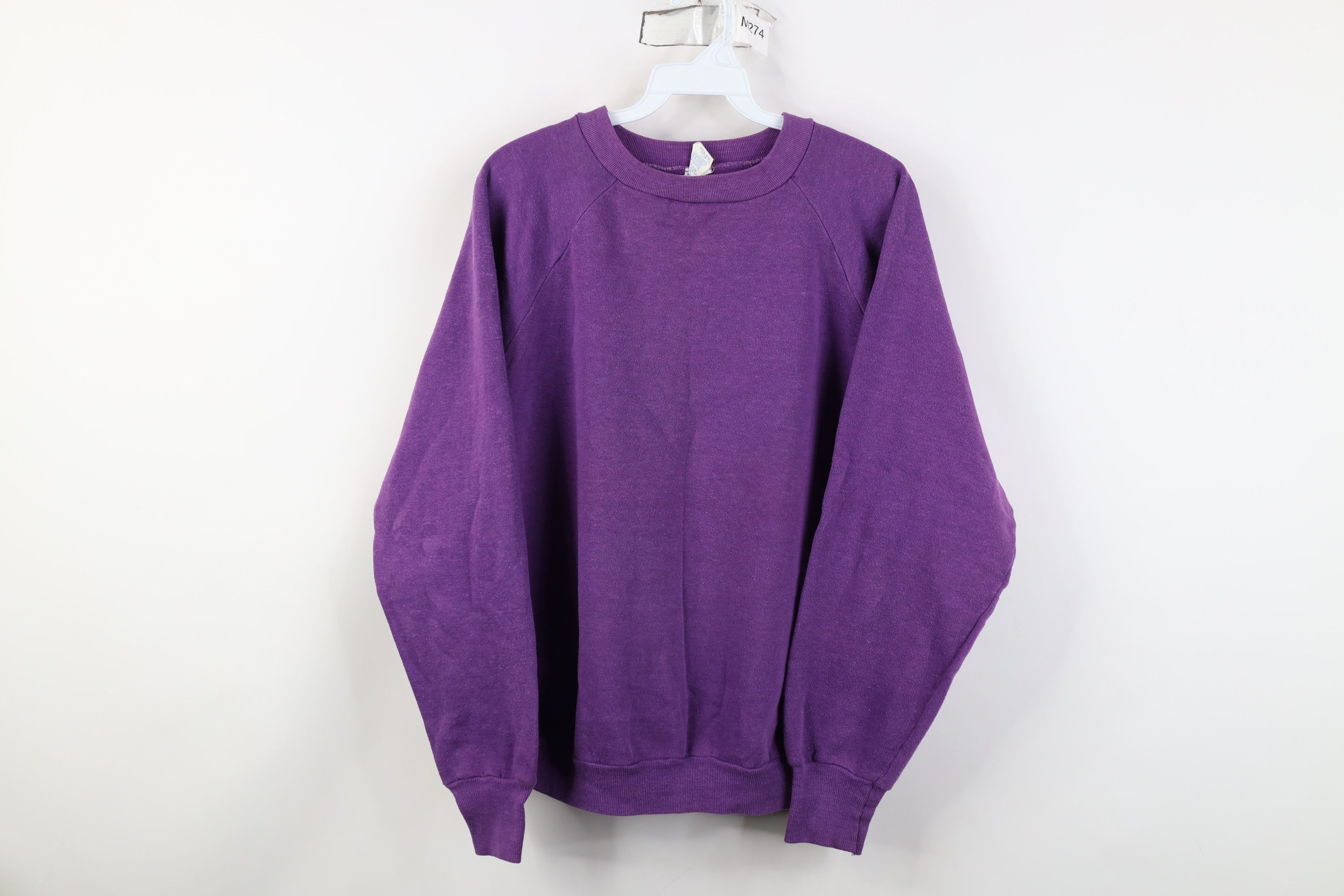Vintage Vintage 60s Healthknit Raglan Crewneck Sweatshirt Purple USA Size XL / US 12-14 / IT 48-50 - 1 Thumbnail