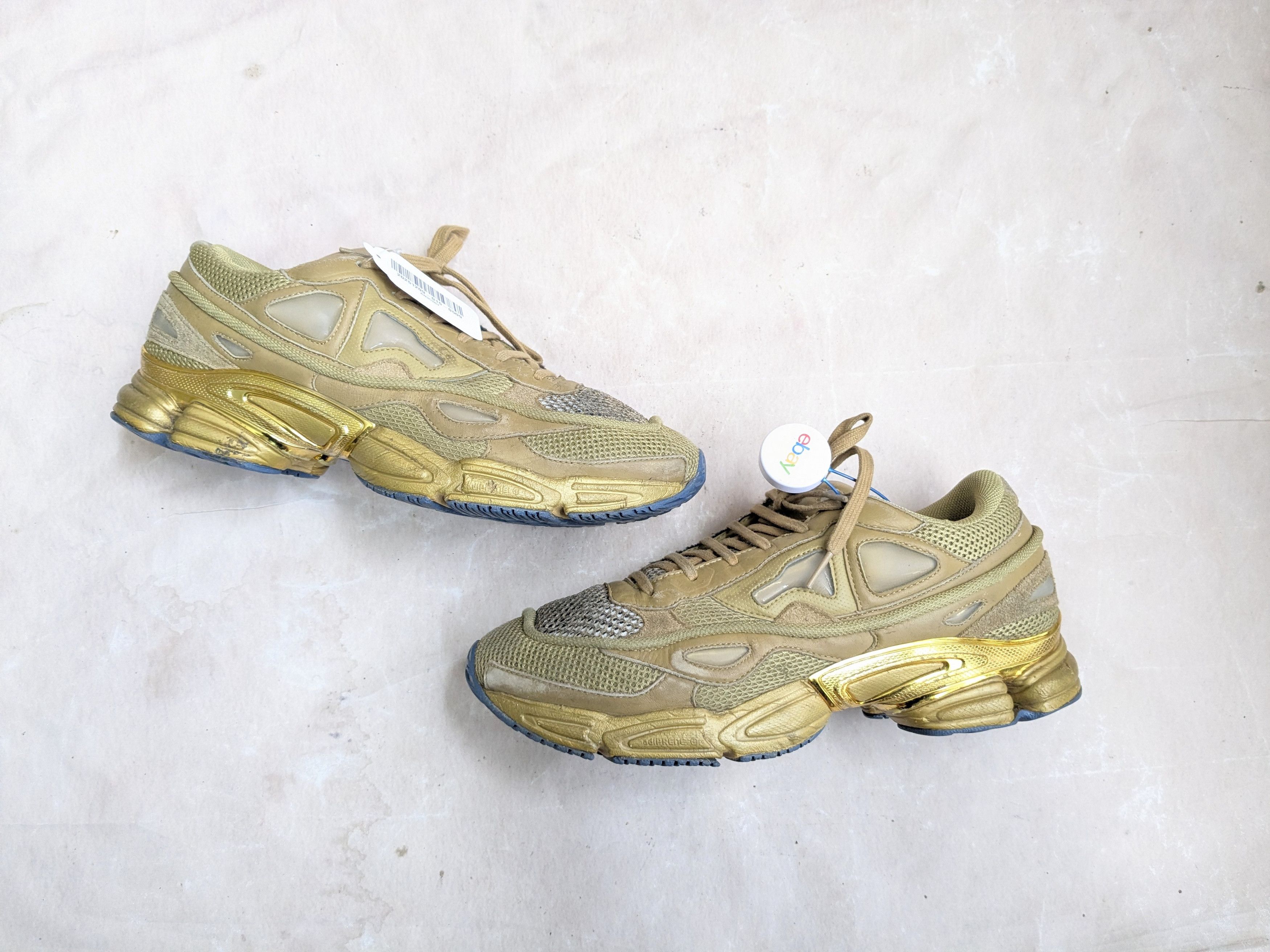 Adidas × Raf Simons Adidas Raf Simons Ozweego 2 Gold 11 Sneakers Size US 11 / EU 44 - 1 Thumbnail