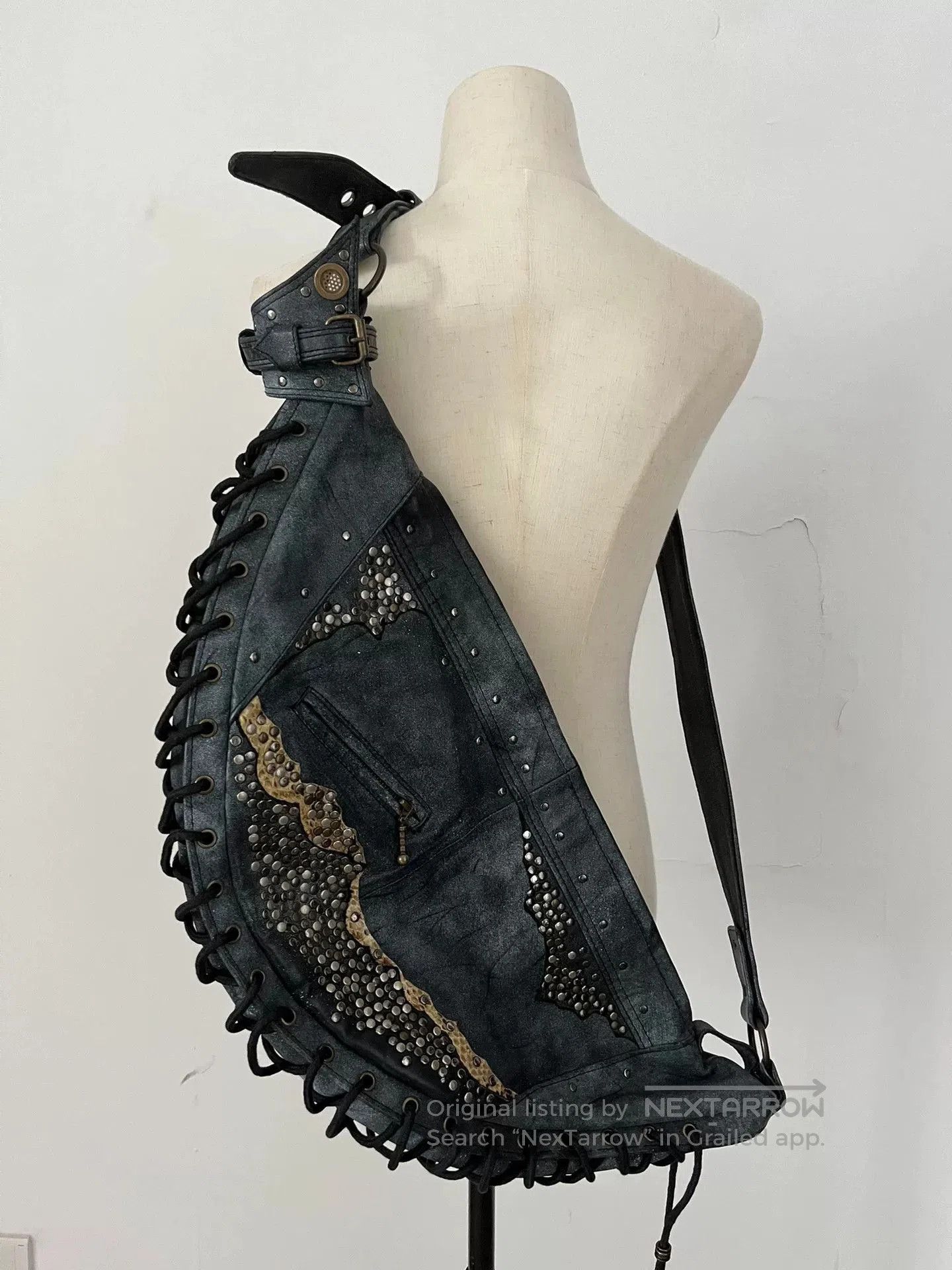 KMRii kmrii Rivet Snake Skin Crossbody Bag. Size ONE SIZE - 1 Thumbnail