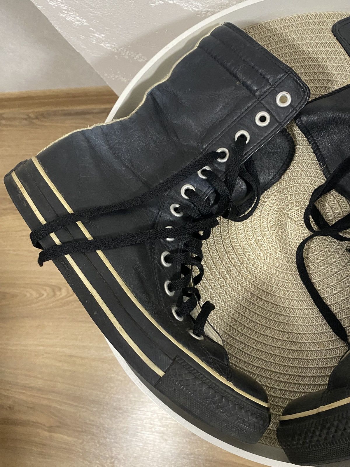 Converse Converse Y2K Vintage High Boxing Biker Moto Boots Lace-Up Size US 8.5 / IT 38.5 - 2 Thumbnail
