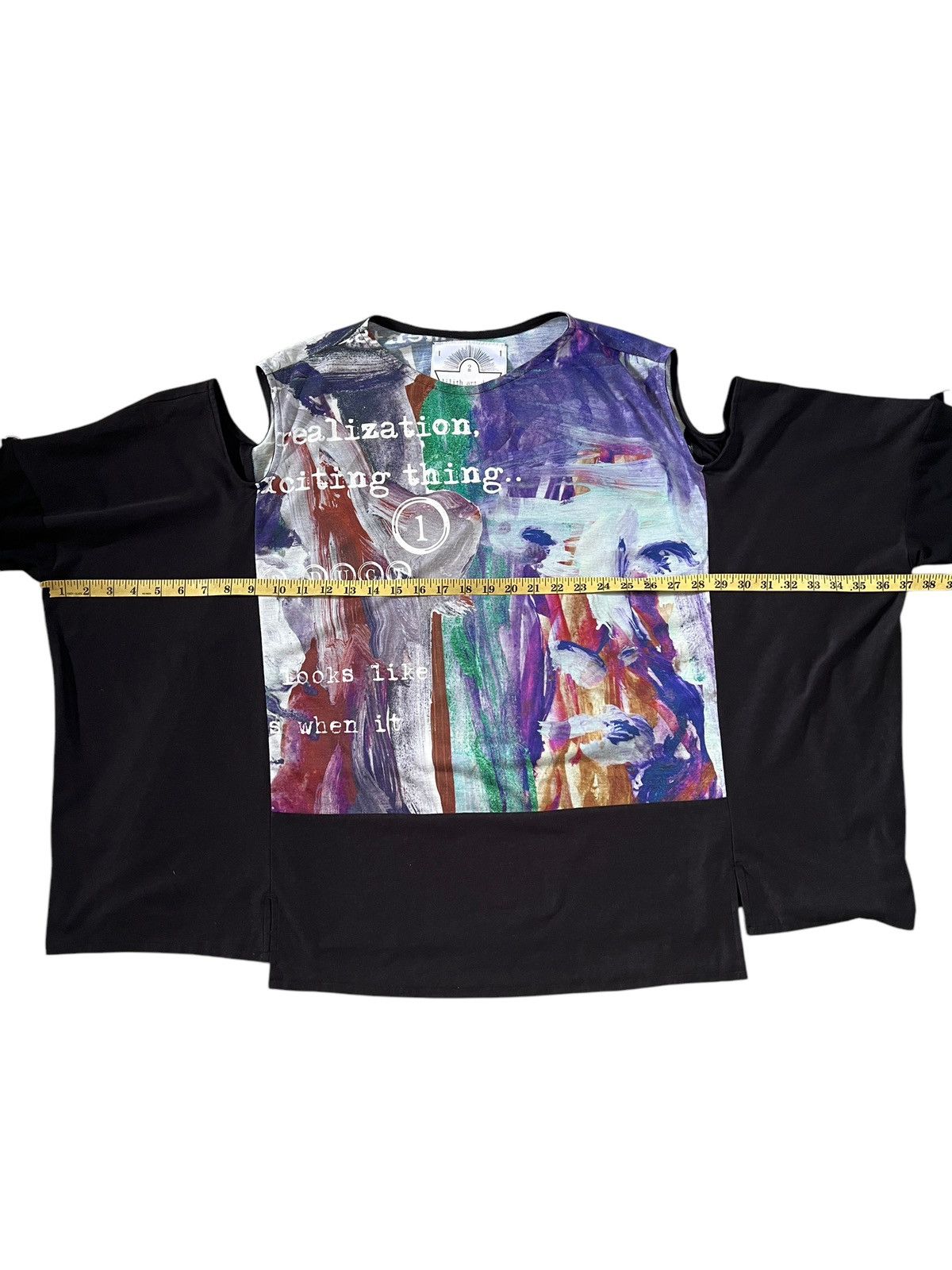 Japanese Brand Lilith Art Duct 🇯🇵 Rebuilt Off Shoulder Art Printed Shirt Size US L / EU 52-54 / 3 - 14 Thumbnail