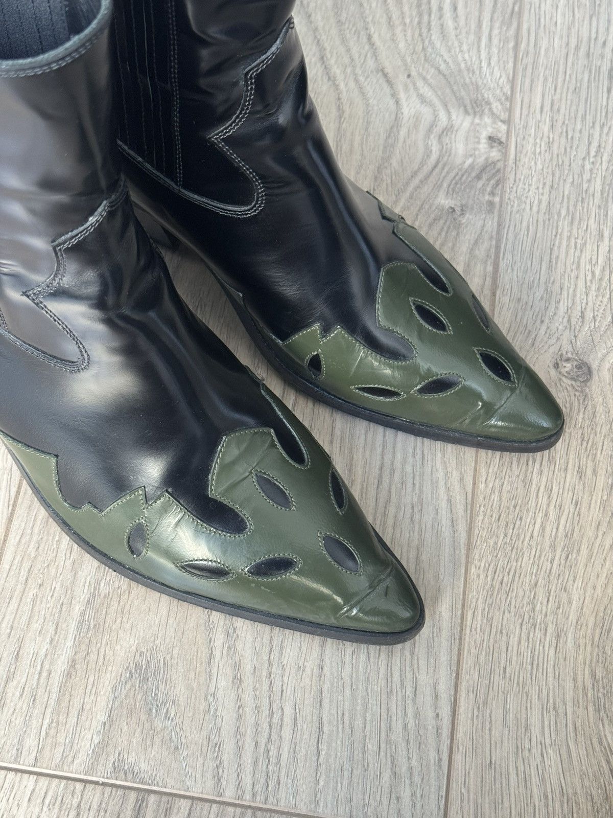 Enfants Riches Deprimes FW20 Midnight Cowboy Western Leather Boots Size US 7.5 / EU 40-41 - 5 Thumbnail