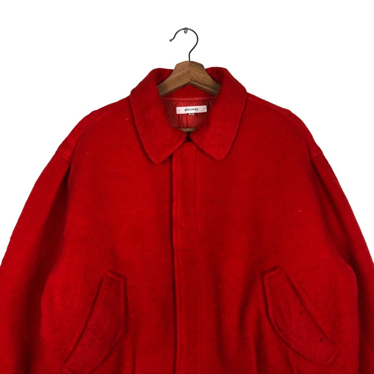 Japanese Brand 📌Vintage Wool Bomber Jacket Moussy Japan Fabric Size US M / EU 48-50 / 2 - 4 Thumbnail