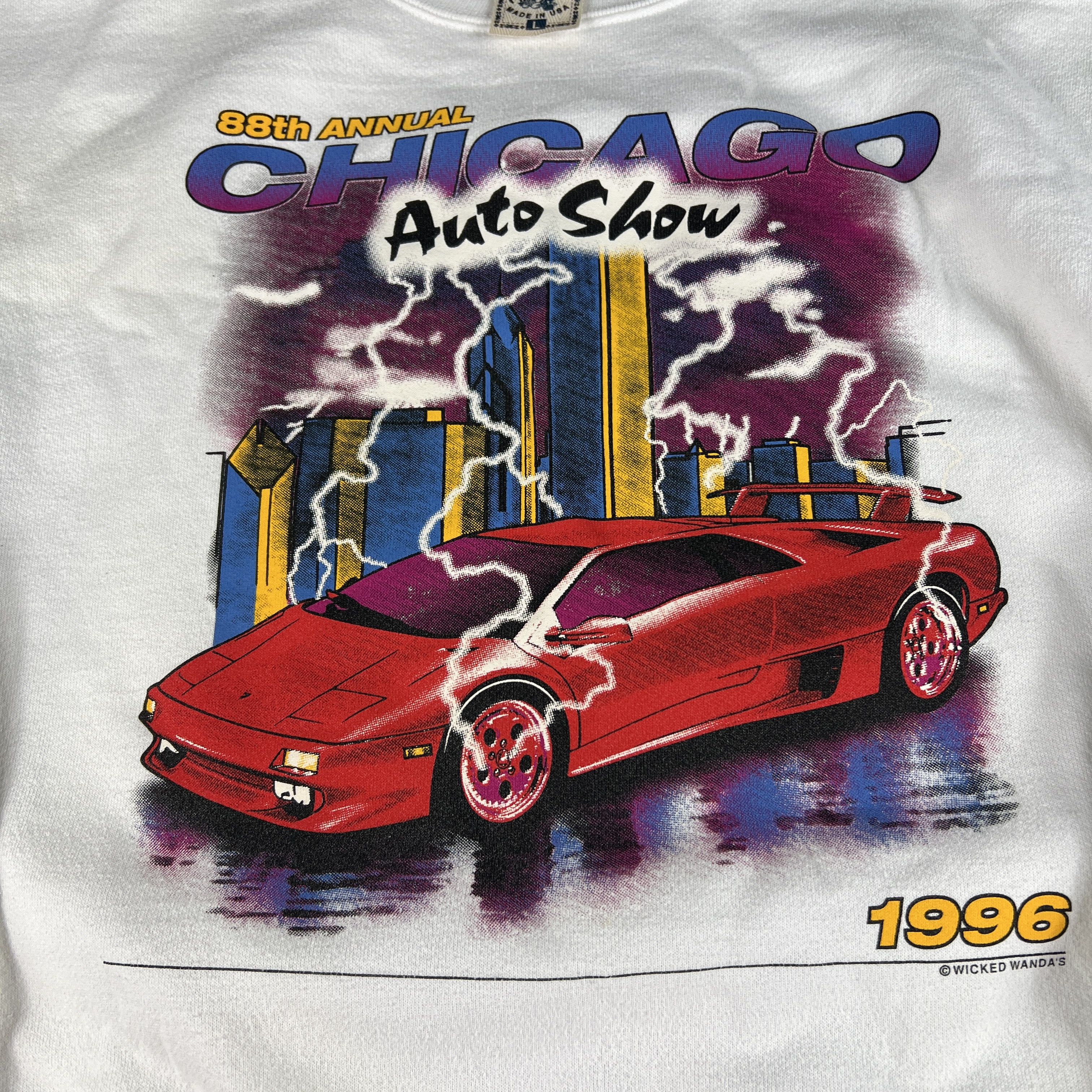 Lightning Bolt × Vintage VTG 1996 Chicago Auto Show Sports Car Sweatshirt Crewneck Size US L / EU 52-54 / 3 - 4 Thumbnail