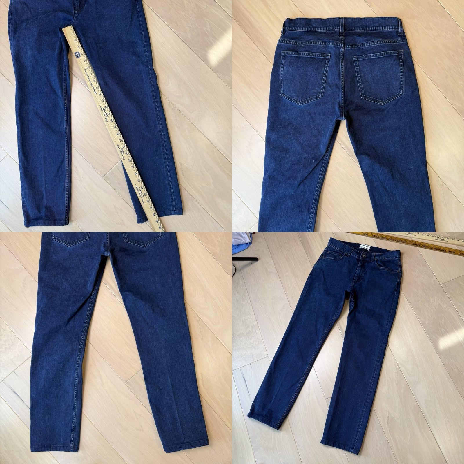 Acne Studios Acne Studios Jeans 30 Blue Dark Wash Slim Straight Minimalist Designer Denim 5-Pocket USA Western Mens Jeans 30 Size US 30 / EU 46 - 8 Thumbnail