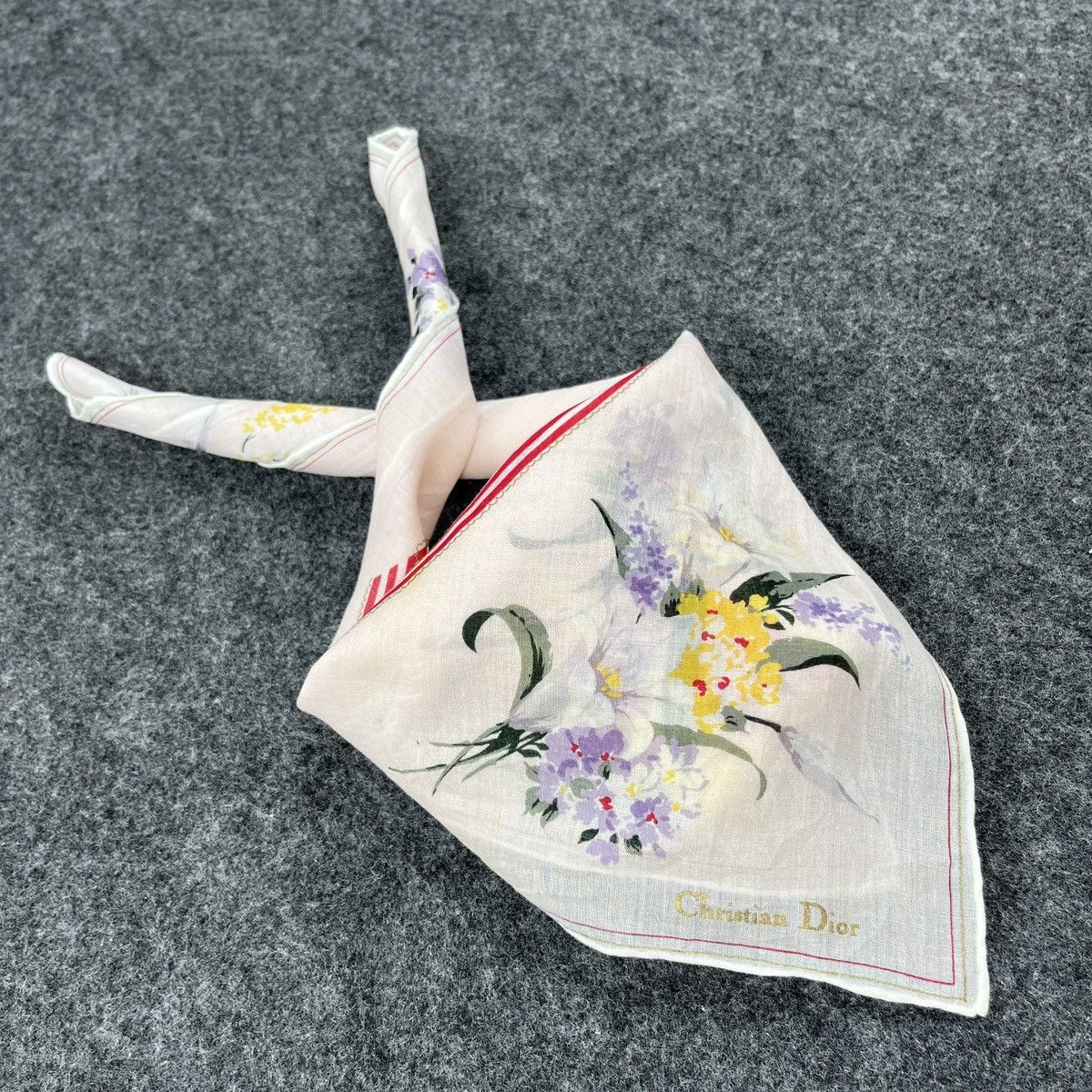 Vintage Christian Dior Handkerchief / Bandana / Neckerchief B138 Size ONE SIZE - 3 Thumbnail