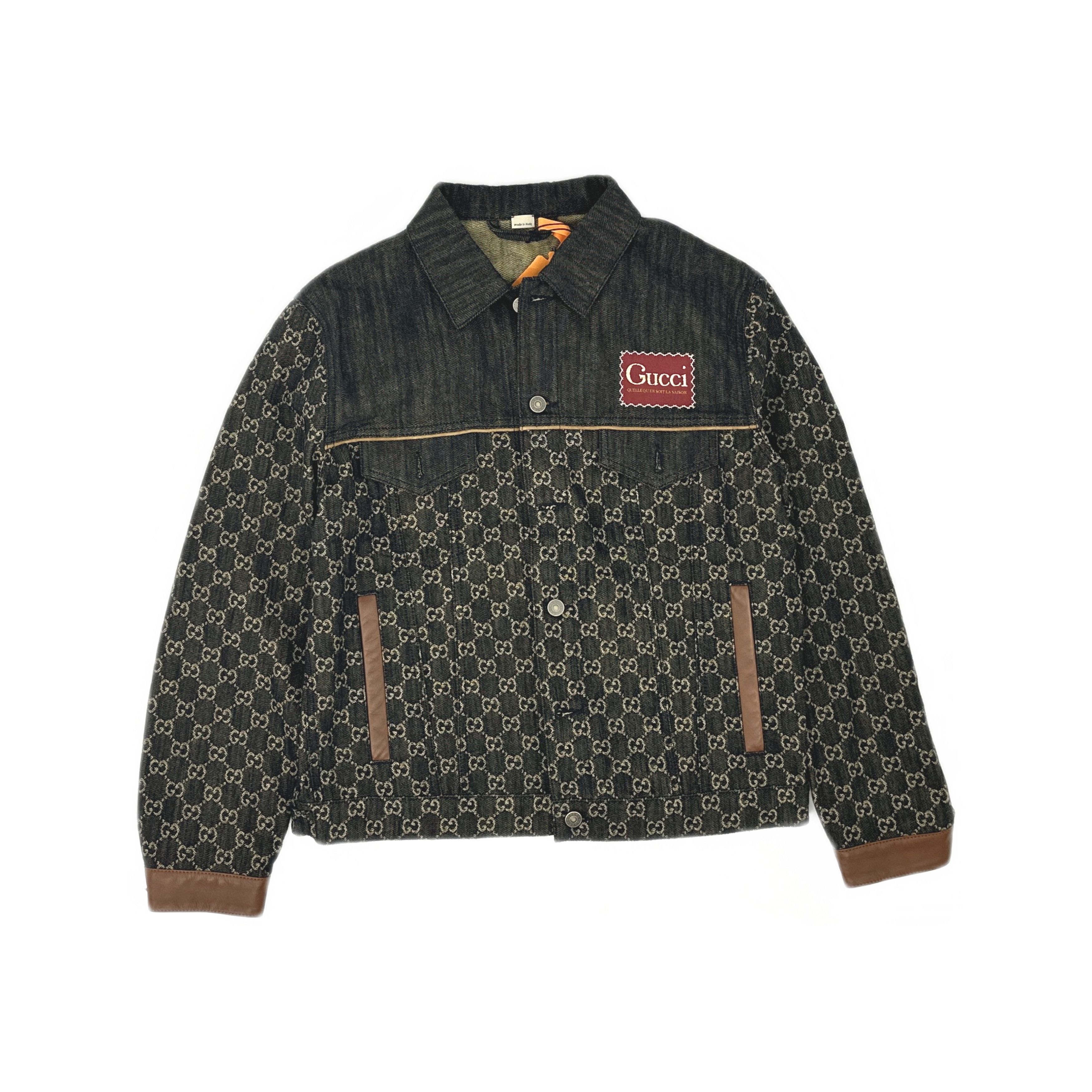Gucci Gucci Allover GG Logo Denim Jacket IT 44 Size US S / EU 44-46 / 1 - 1 Thumbnail