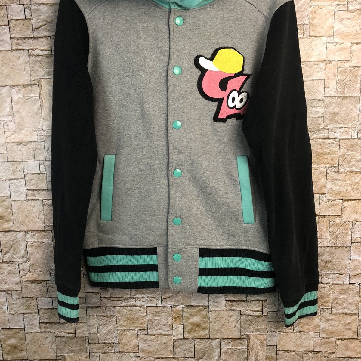 Japanese Brand Coelu Hoodie Grey Bombers varsity Jacket #A185 Size US S / EU 44-46 / 1 - 3 Thumbnail