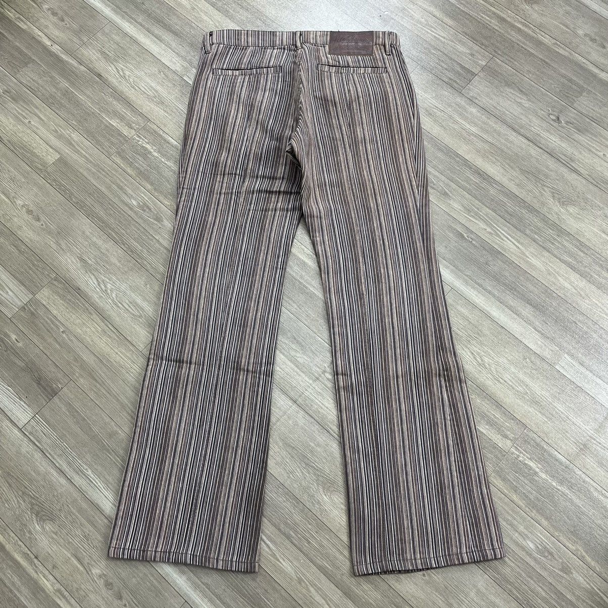 Tete Homme Vintage Tete Homme Issey Miyake Striped Bootcut Flared Jeans Size US 32 / EU 48 - 14 Thumbnail
