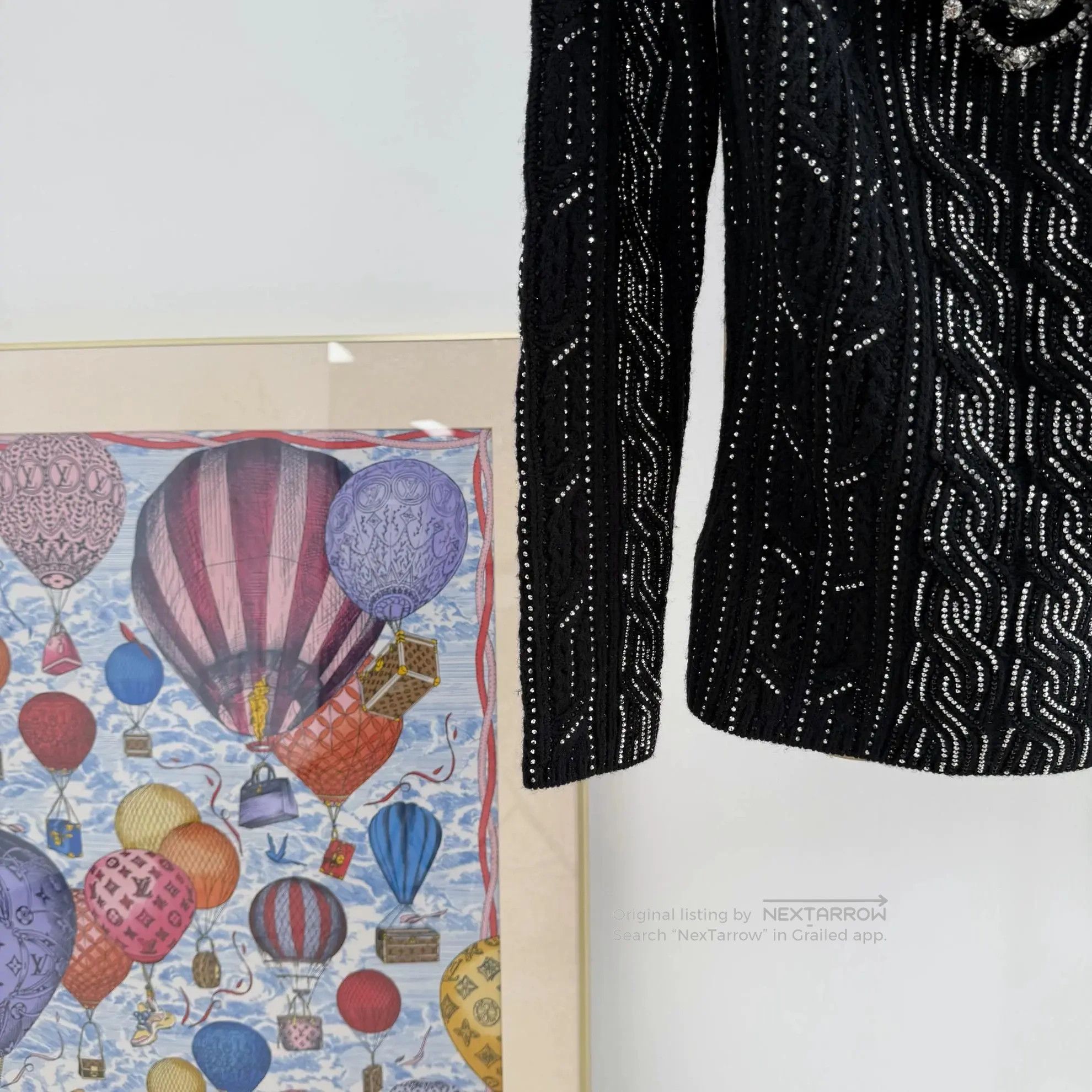Es Black Beaded Knit Top 40, Women's — image 6 of 6