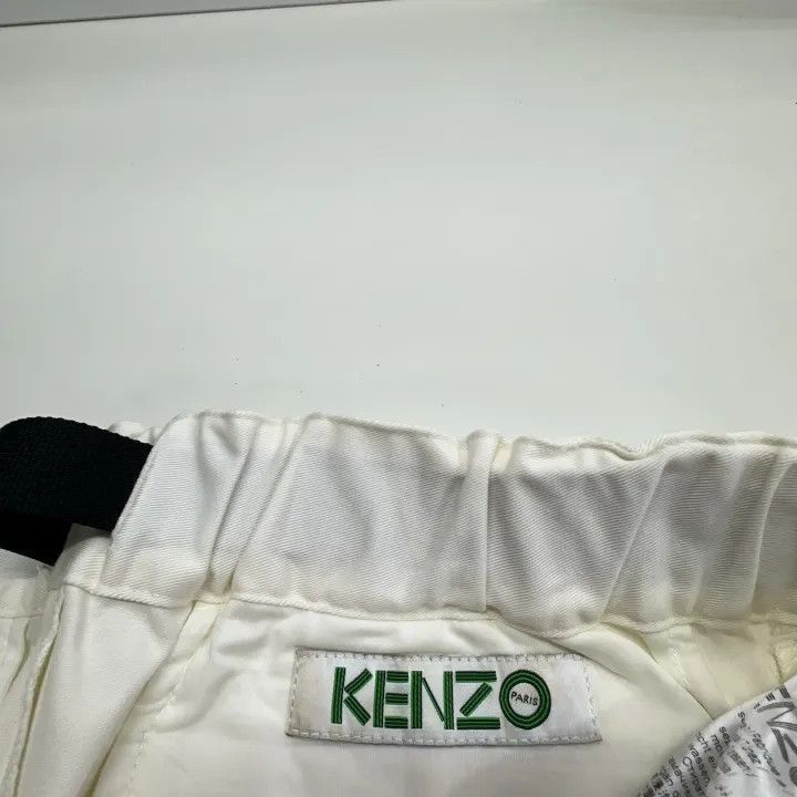 Kenzo KENZO White Mid-Rise Straight-Cut Casual Pants -2507 Size US 30 / EU 46 - 4 Thumbnail