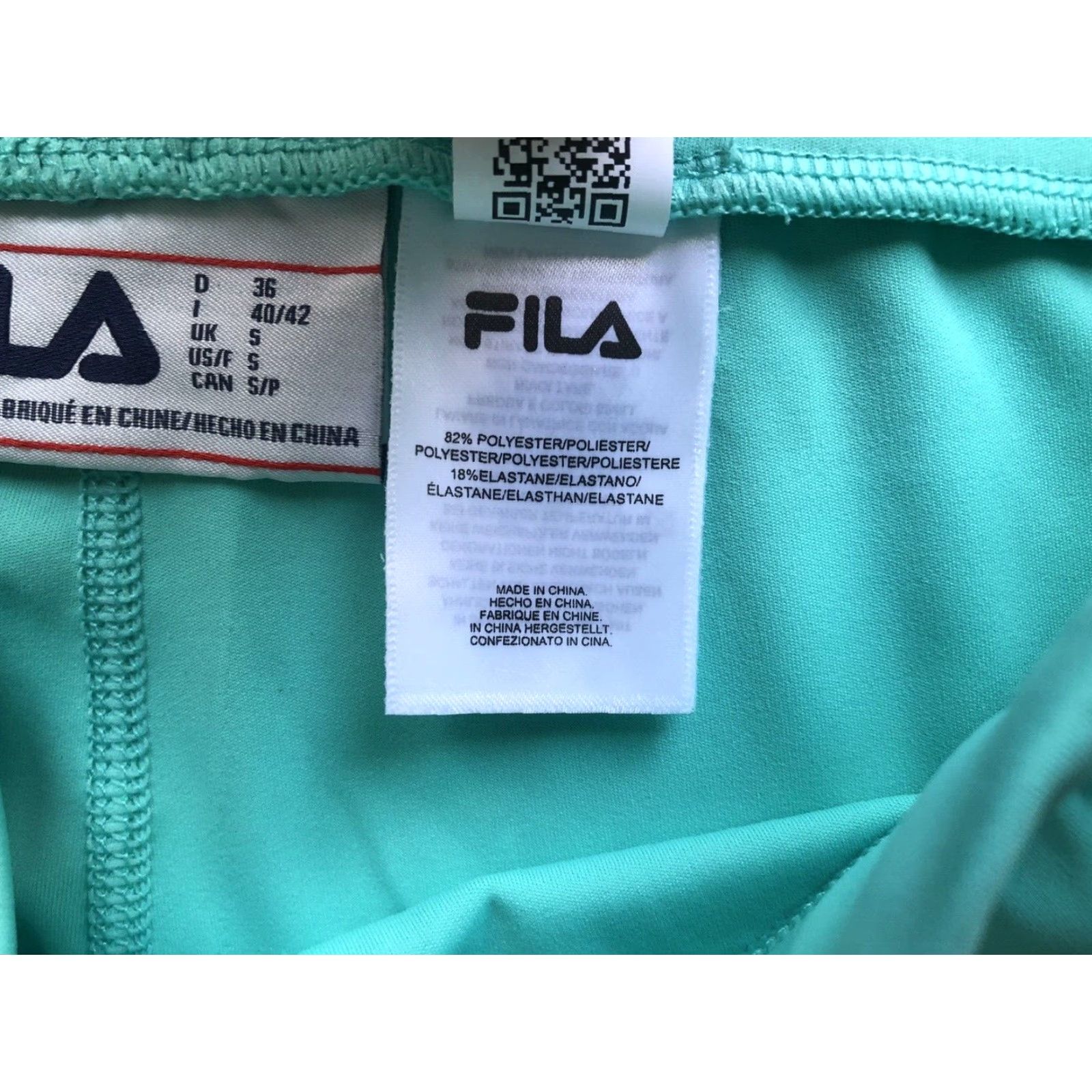 Fila NWT New Fila Sonya Leggings Women’s SMALL Green Teal With Pockets MSRP 0 Size 28" / US 6 / IT 42 - 6 Thumbnail