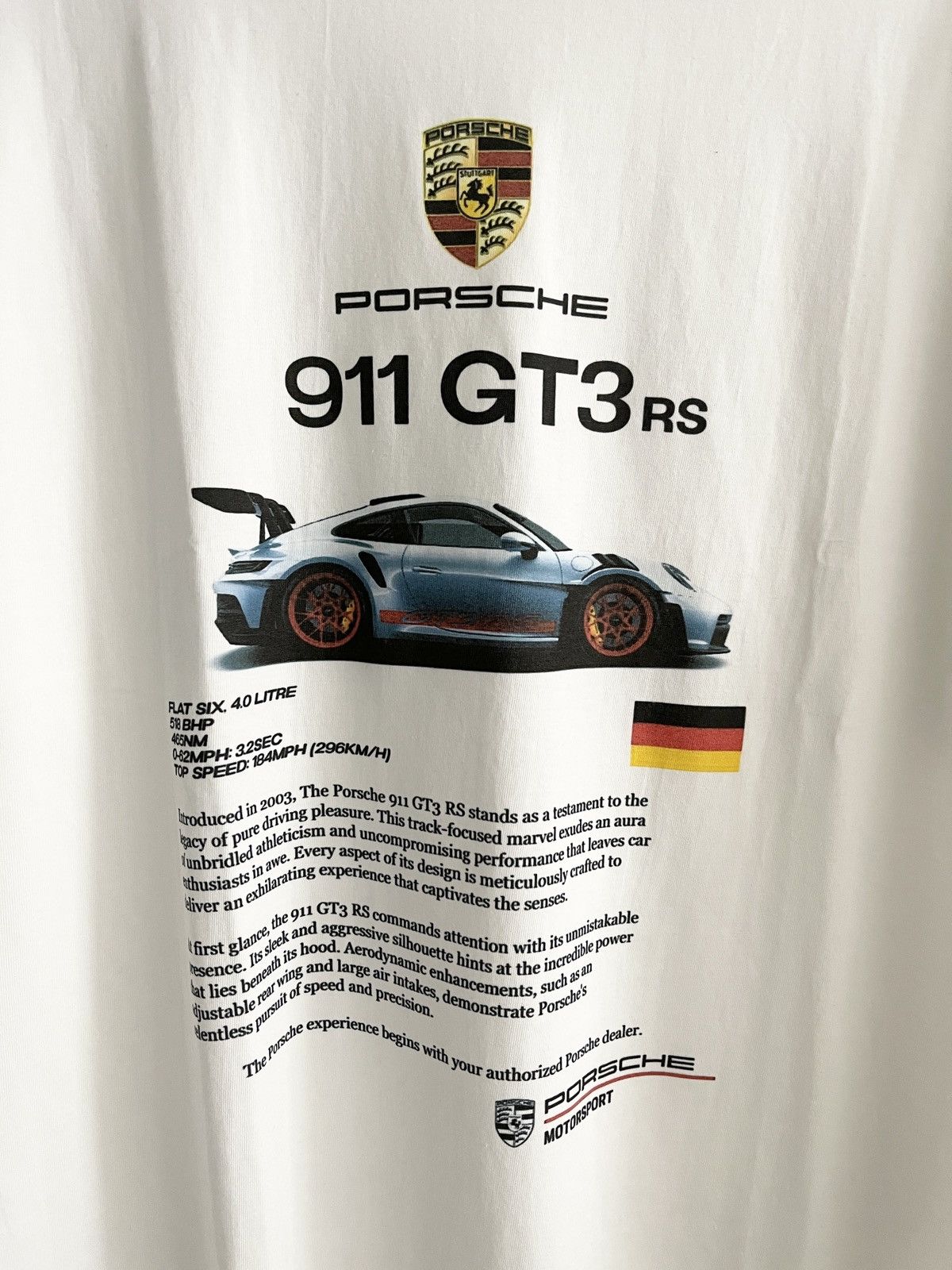 Other 2010s Porsche 911 GT3RS Info Tee (L) Size US L / EU 52-54 / 3 - 4 Thumbnail
