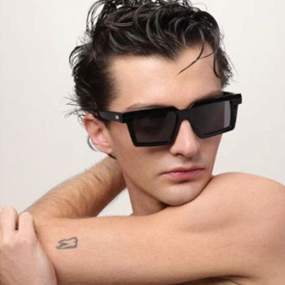 Off-White Off-White OERI142 WINDSOR 1007 Sunglasses Black Square Frame Size ONE SIZE - 5 Thumbnail